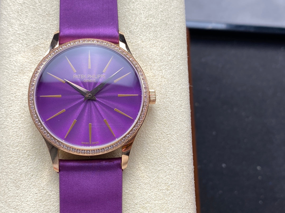 PATEK Calatrava 35mm Pink Gold Purple Dial