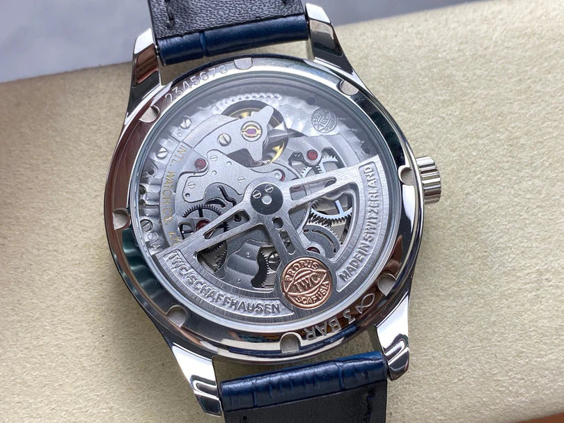 IWC Portuguese 40.4mm Cream Dial Blue Numerals Leather