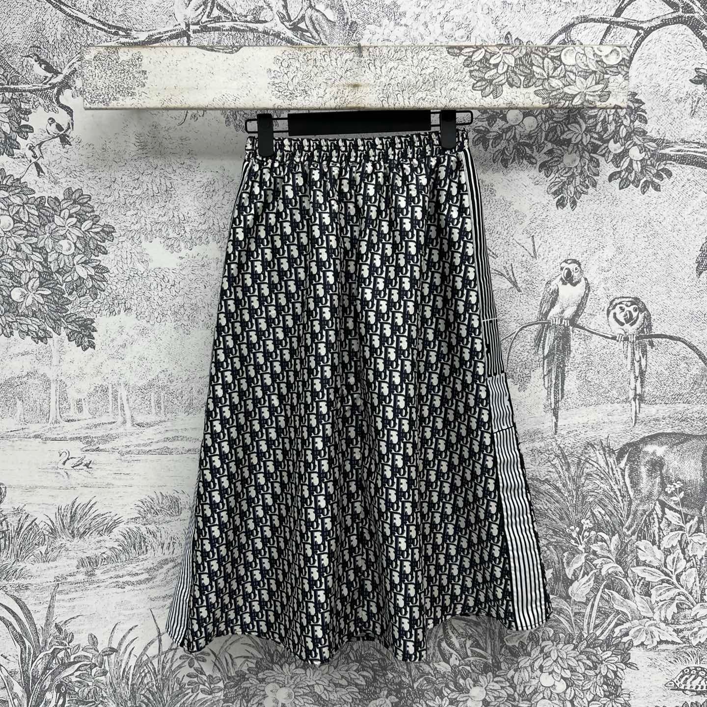 CD 25 Logo Long Skirt Black Polyester