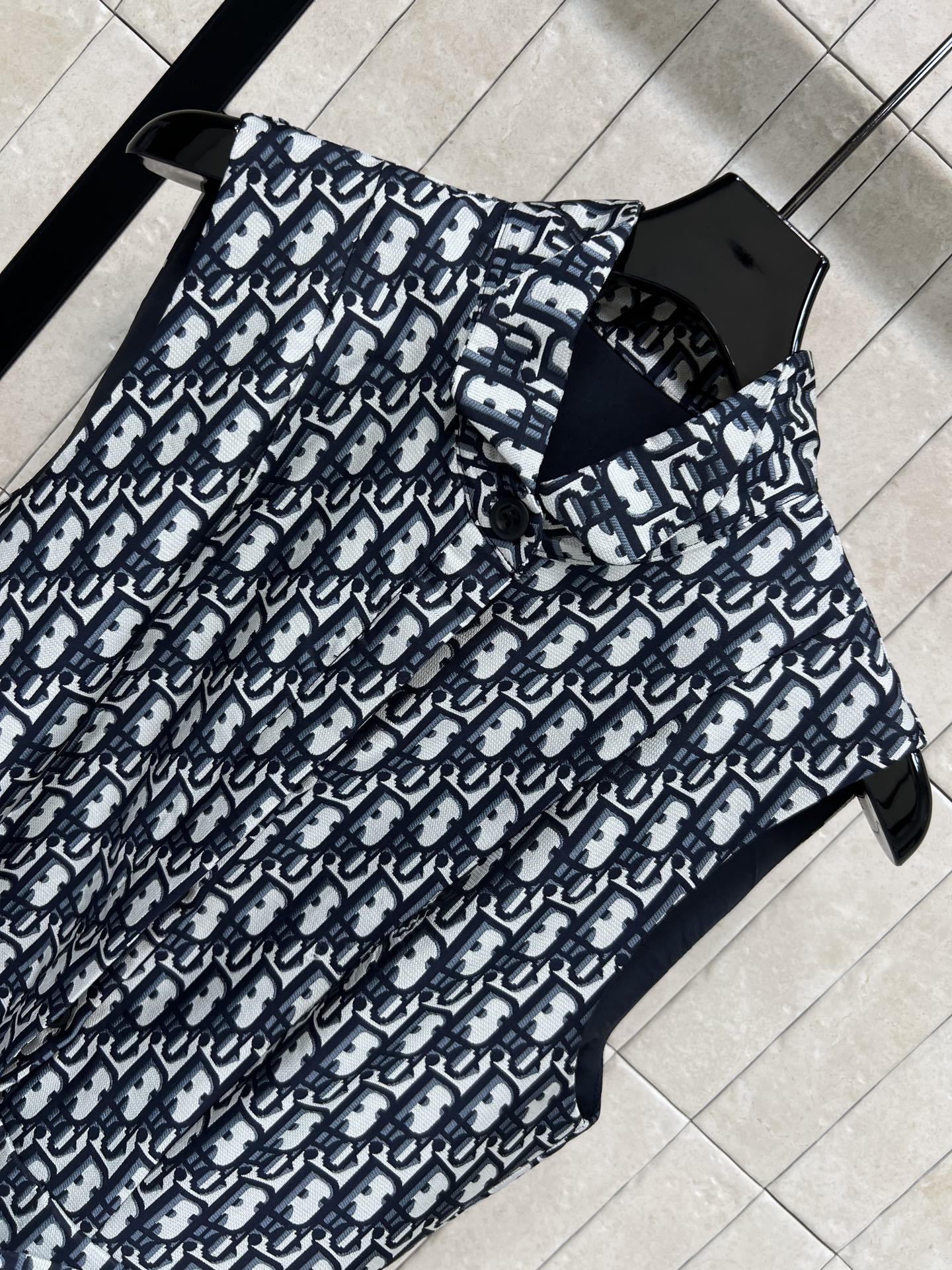 CD 26s Monogram Sleeveless Dress Polyester Fiber 400704