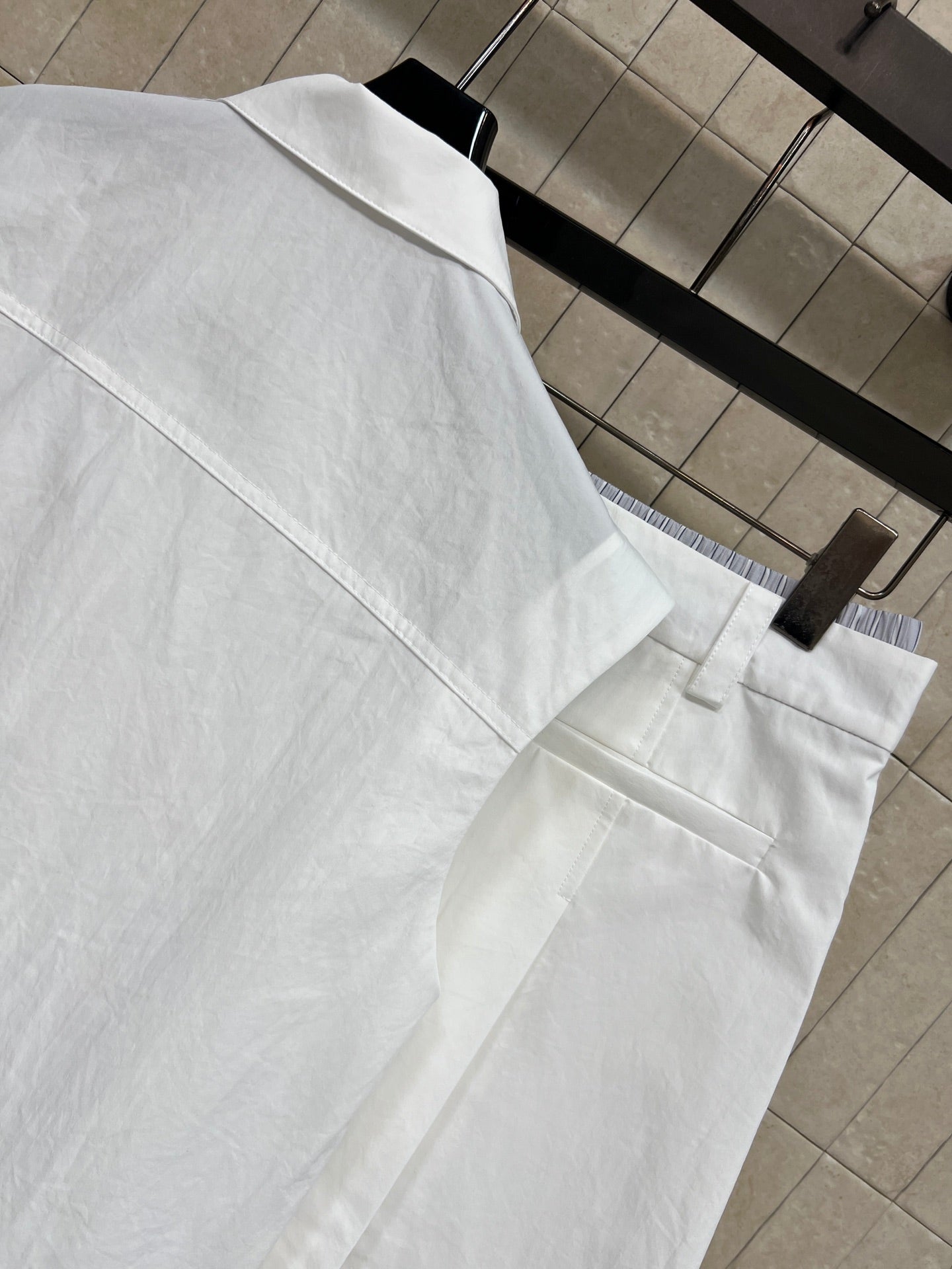 CC 26s Sleeveless Shirt + Shorts White Polyester 400734