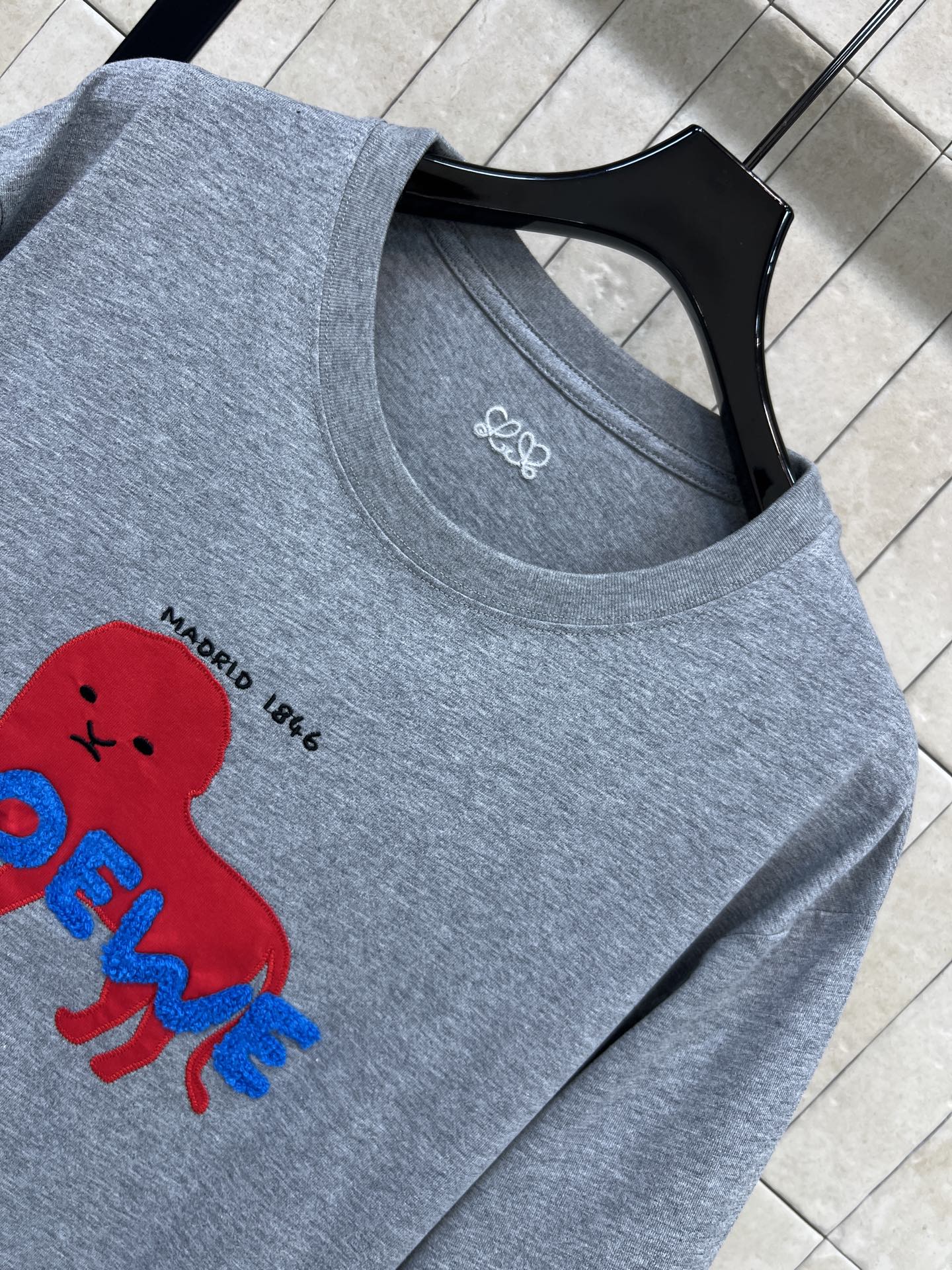 Loewe Relaxed Fit T-shirt Grey Cotton 402848