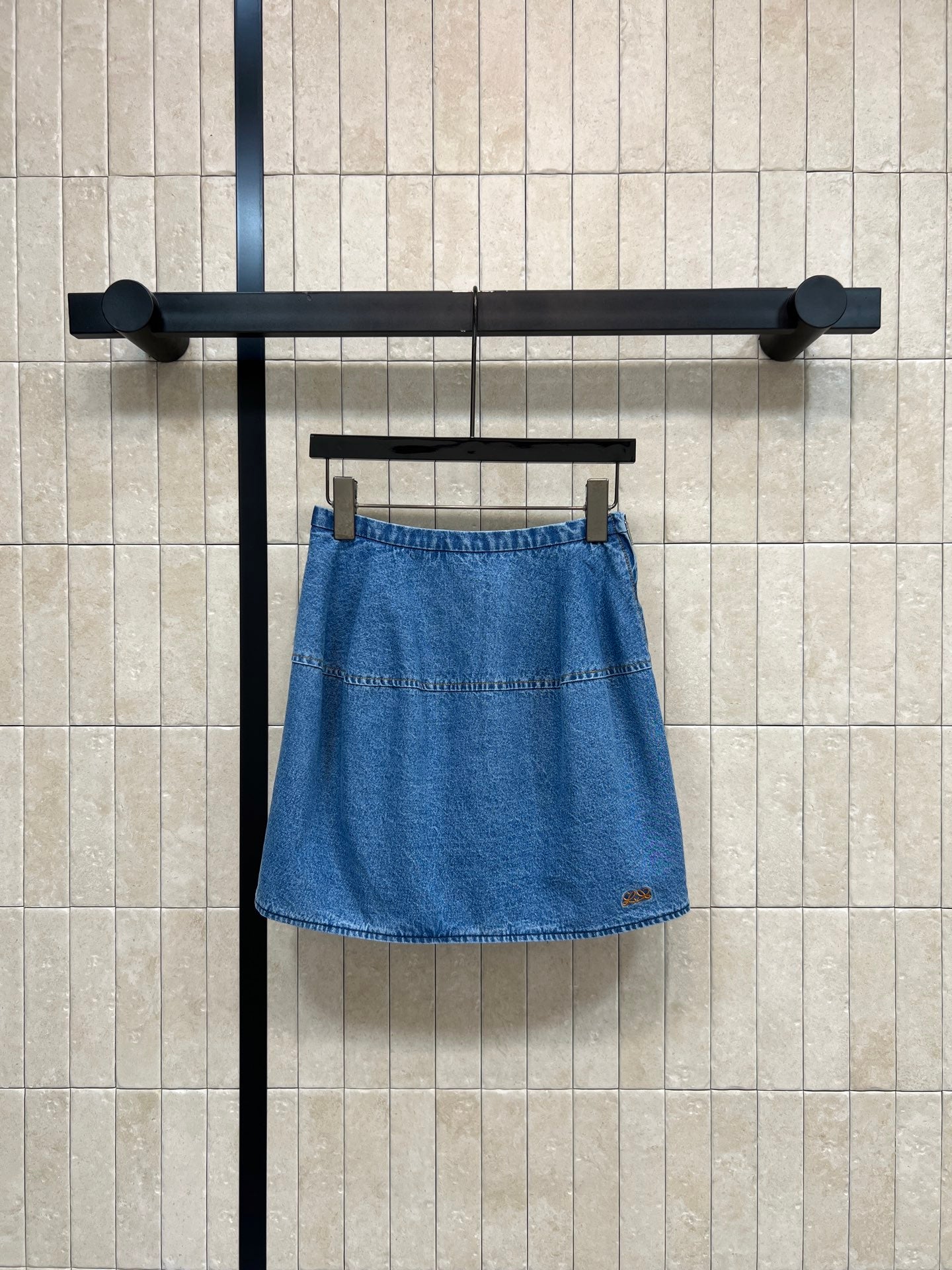 Loewe Balloon Skirt Blue Cotton 402851