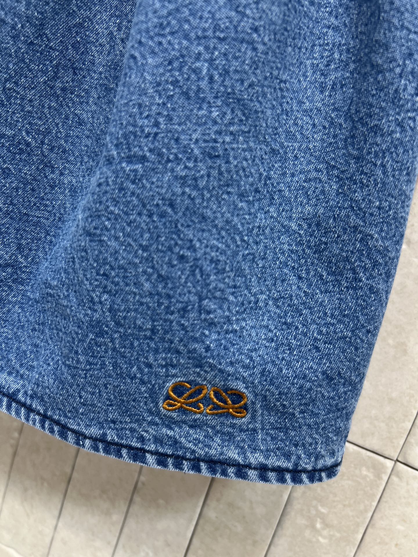 Loewe Balloon Skirt Blue Cotton 402851