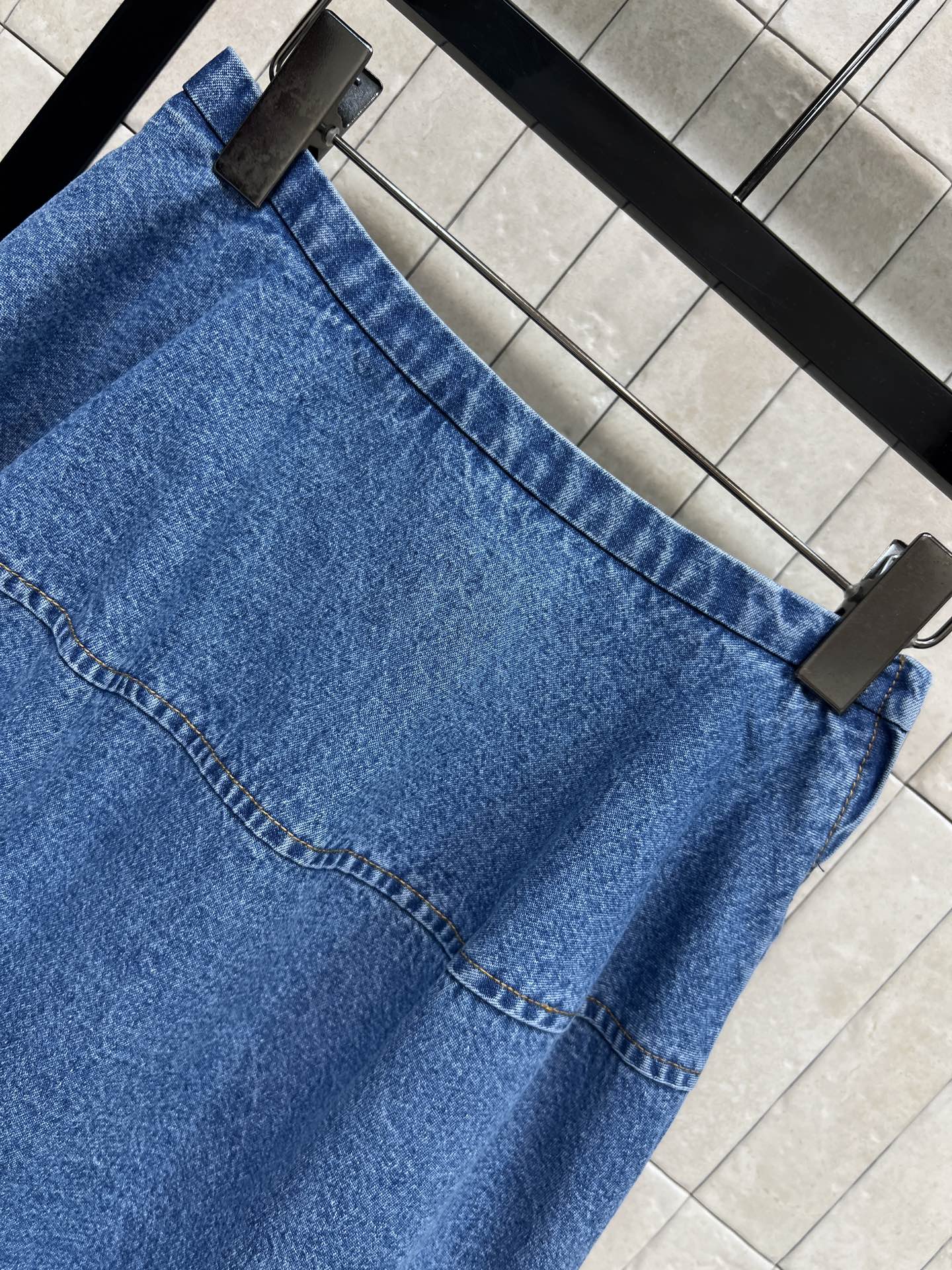 Loewe Balloon Skirt Blue Cotton 402851