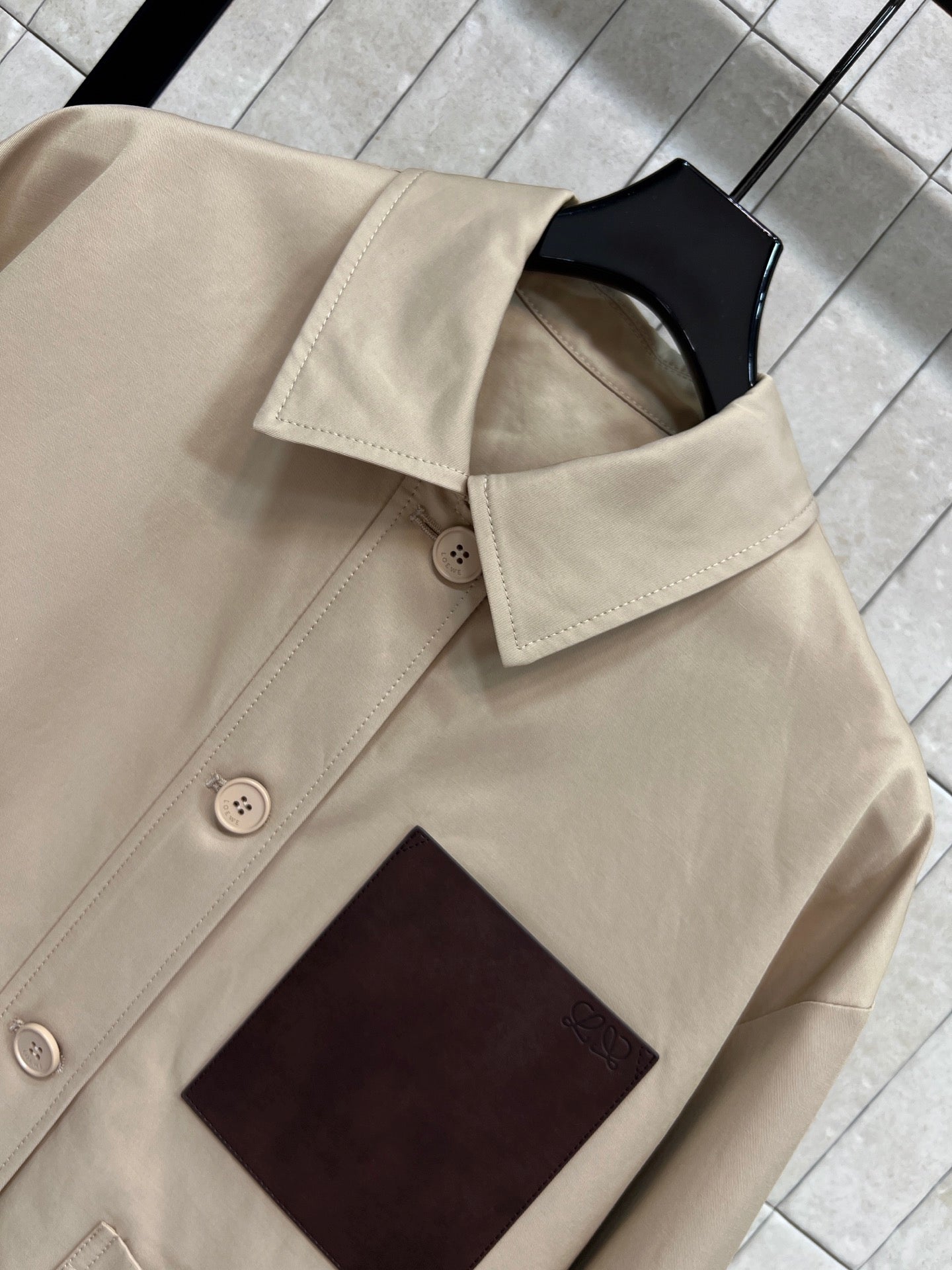 Loewe Workwear Jacket Khaki Cotton 402815