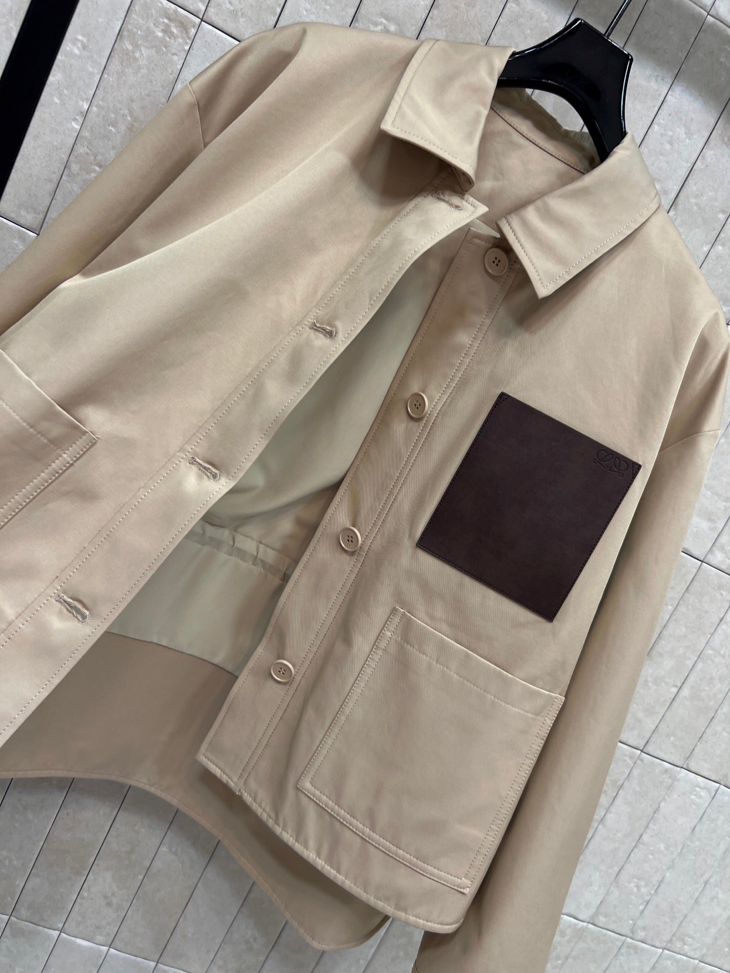 Loewe Workwear Jacket Khaki Cotton 402815