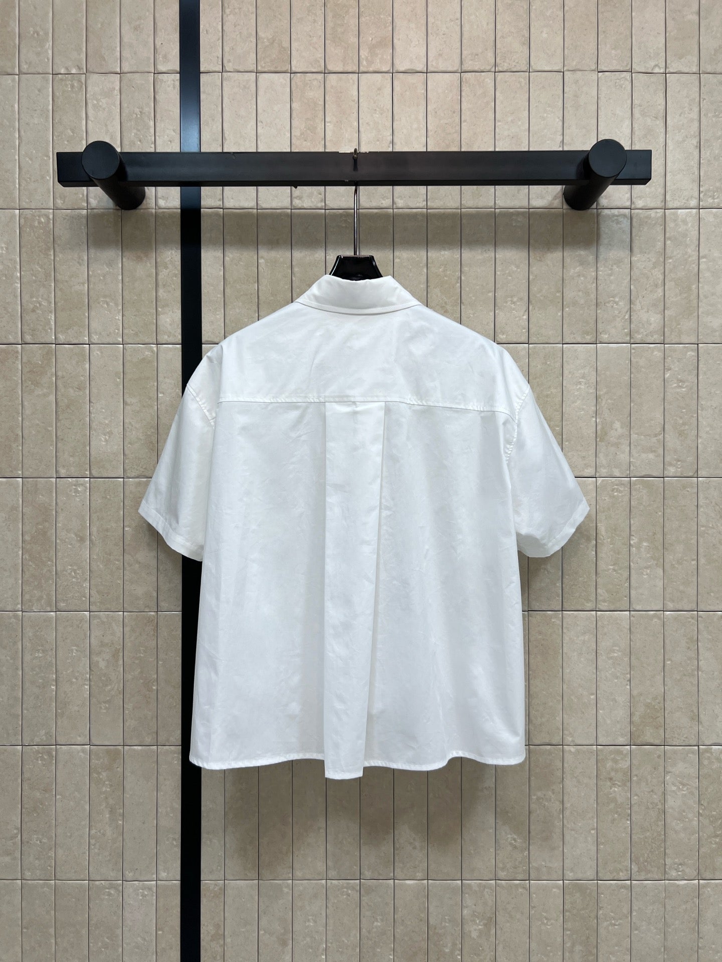 Loewe 26s Short Sleeve Trapeze Shirt White  Cotton 402855