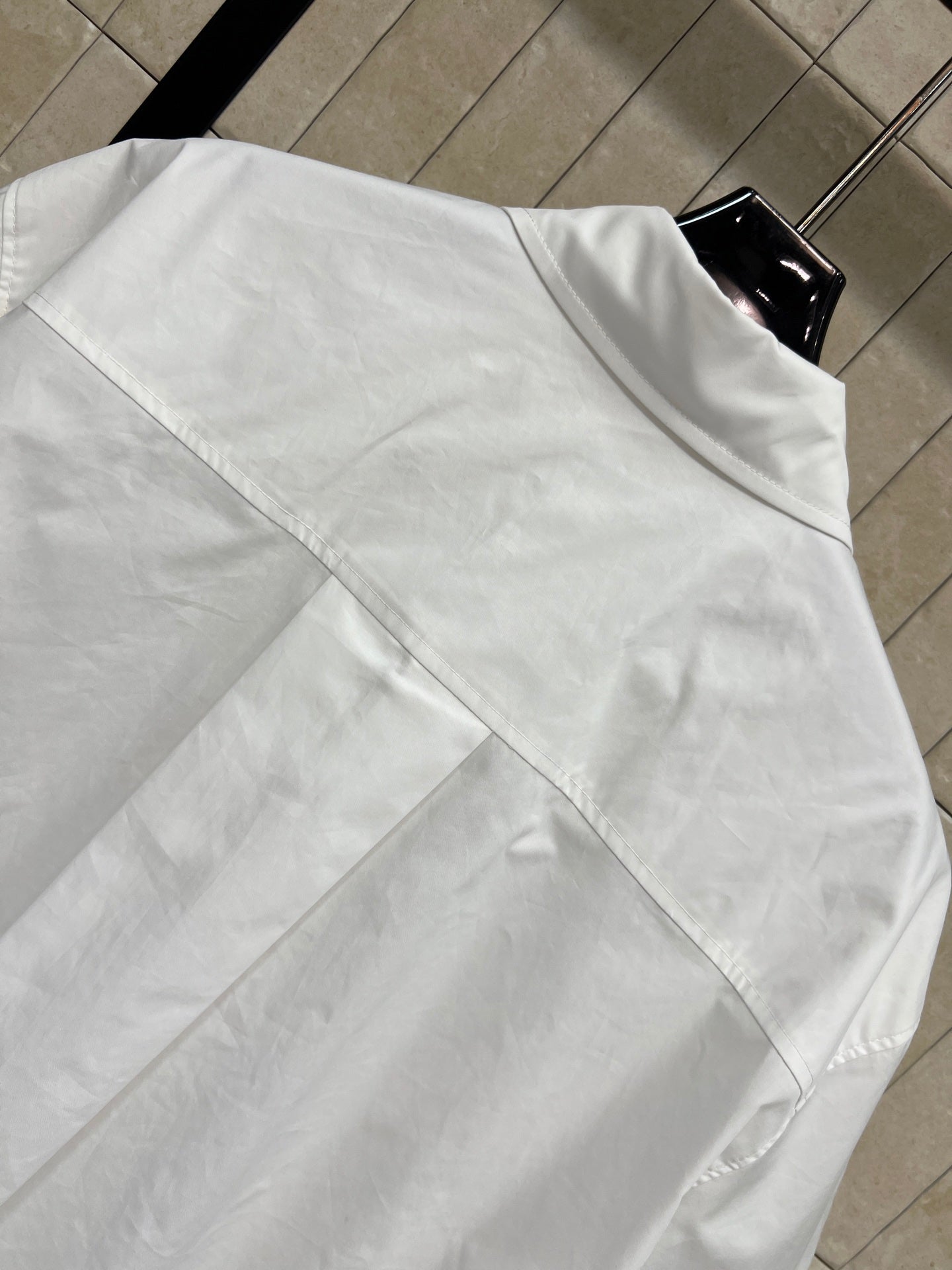 Loewe 26s Short Sleeve Trapeze Shirt White  Cotton 402855