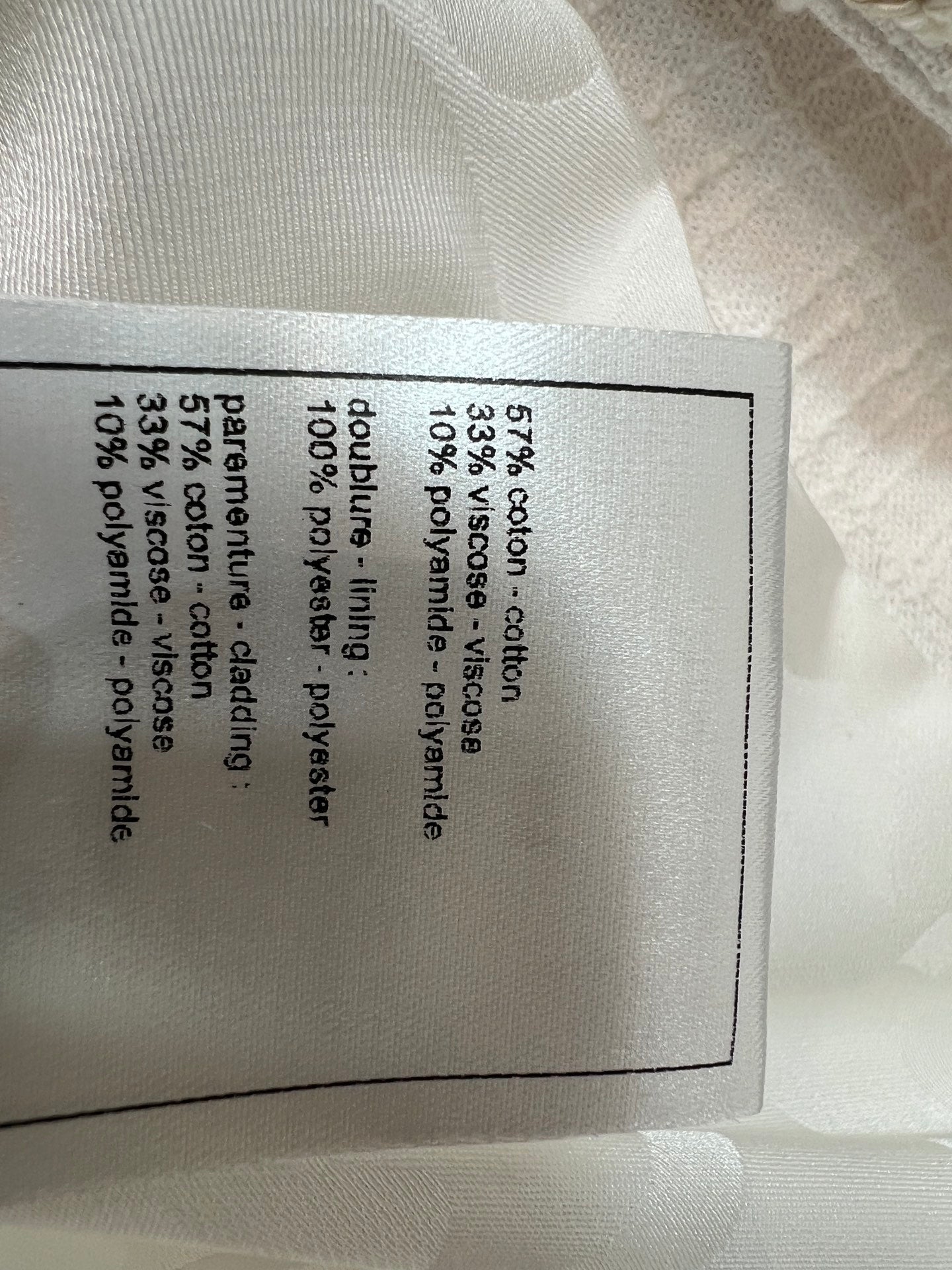 CC 26s Jacket White Tweed Cotton 414766