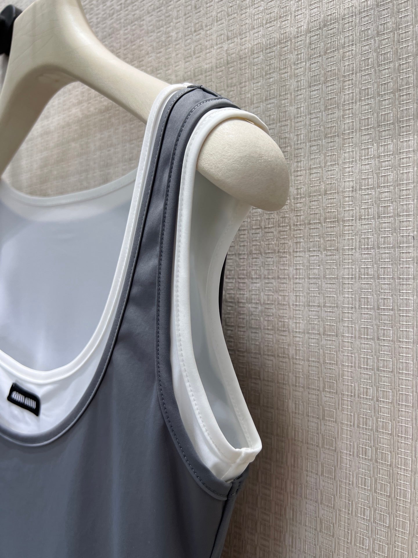 Miu Stretch Jersey Mini-Dress Steel Gray Nylon 394262
