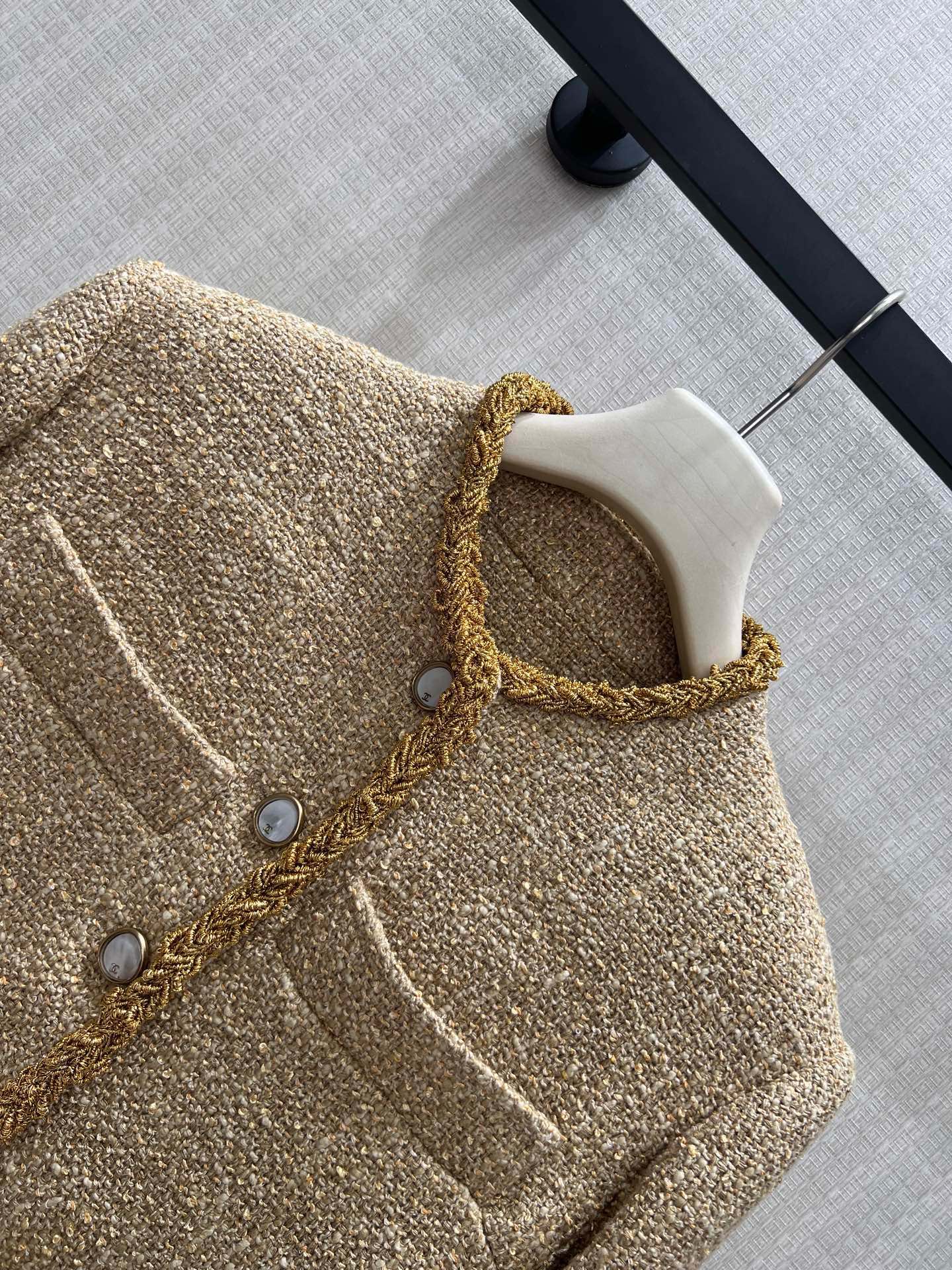 CC 26s Jacket Beige Tweed Cotton