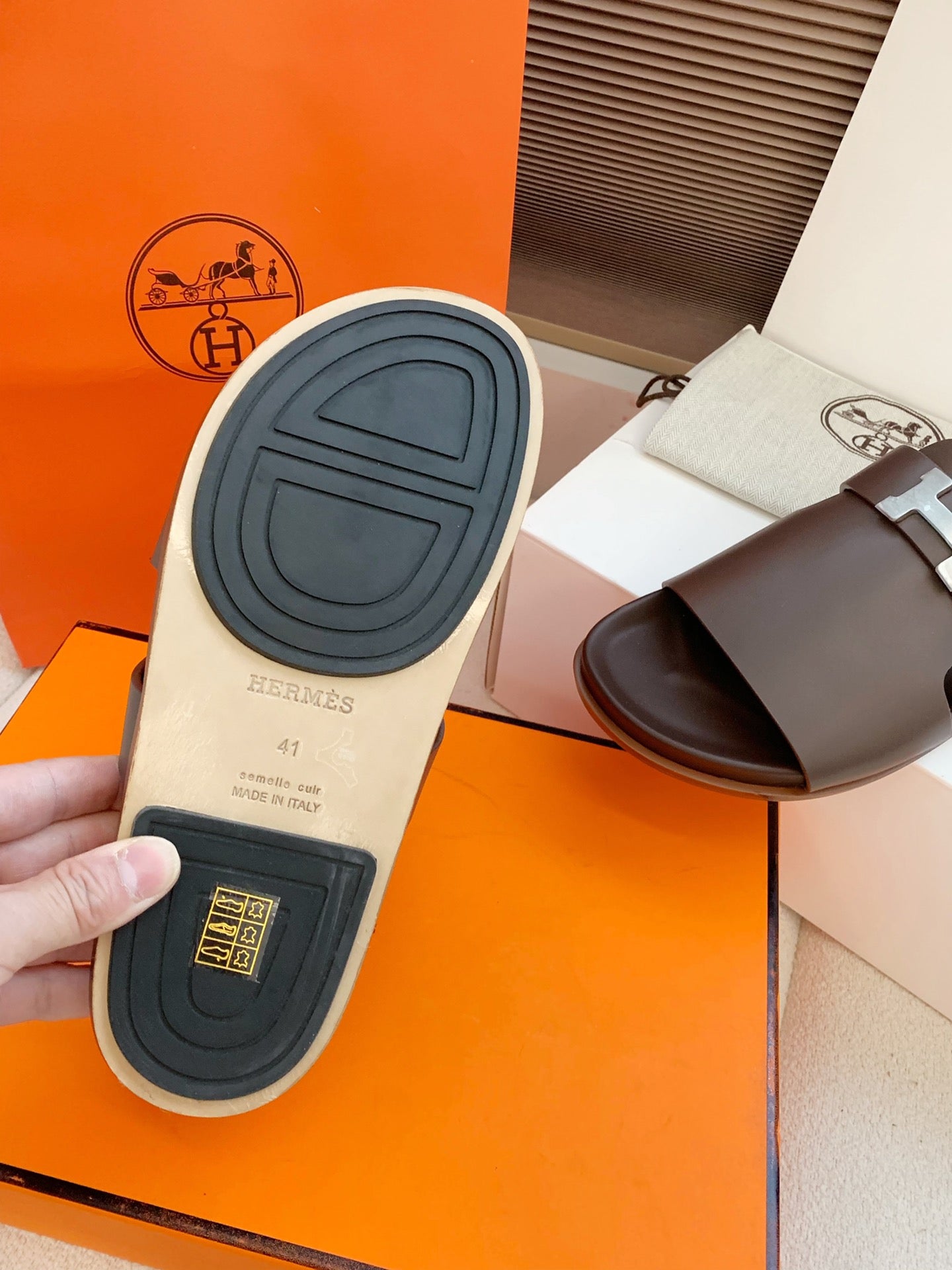 HM Men Jaures Sandal Brown Cowhide 614862
