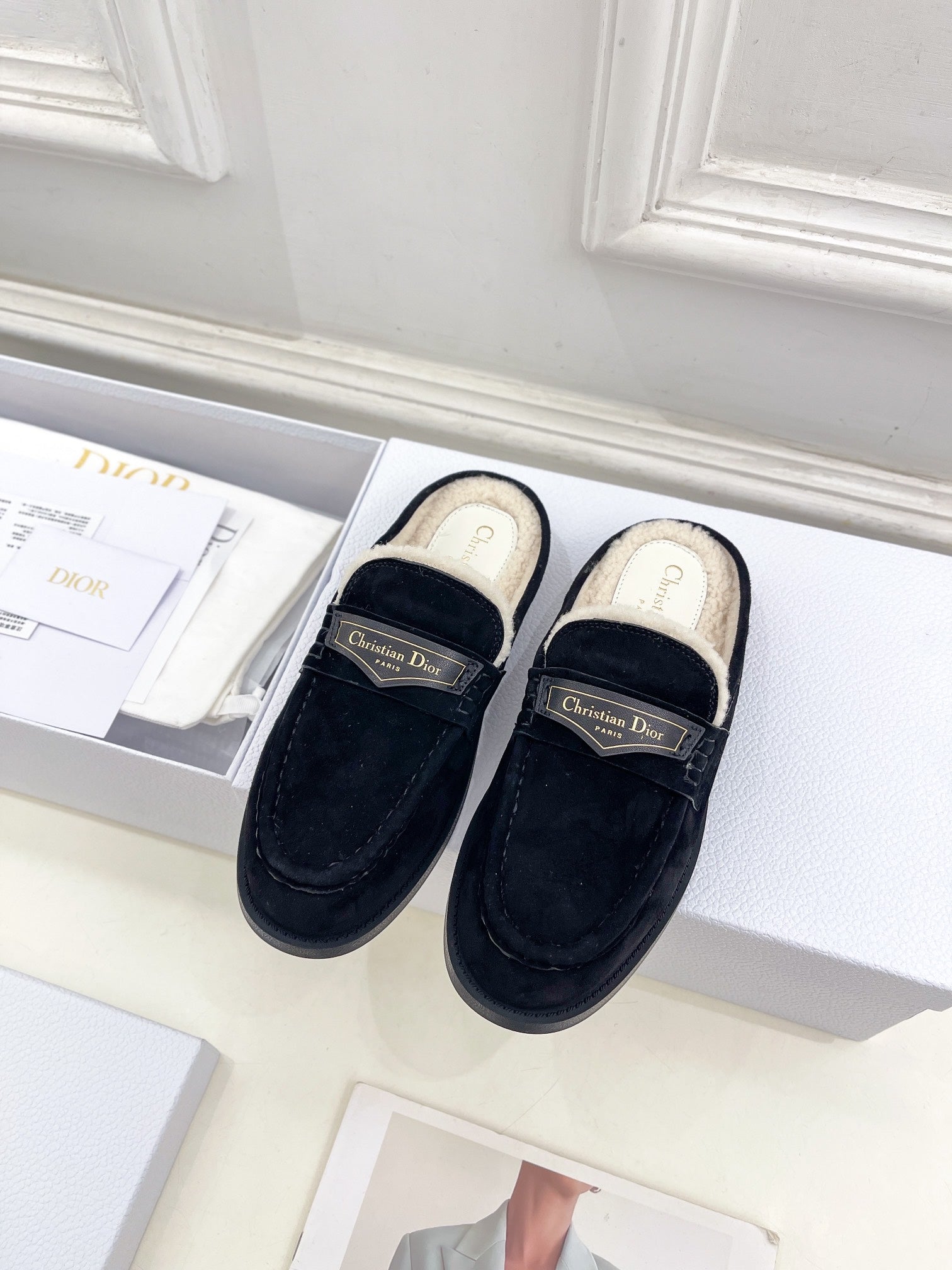 CD Boy Mule Black Suede