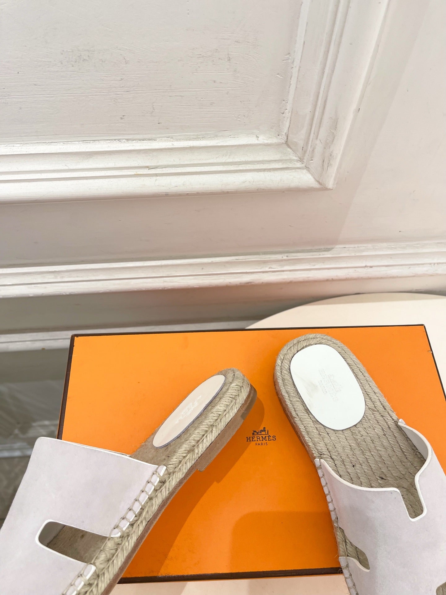 HM Antigua Espadrille Light Pink Suede Raffia 631937