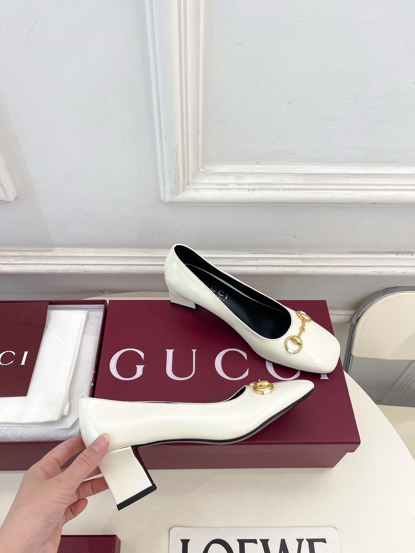 GG 26s Signora Pump 5.5cm White  Leather 640311