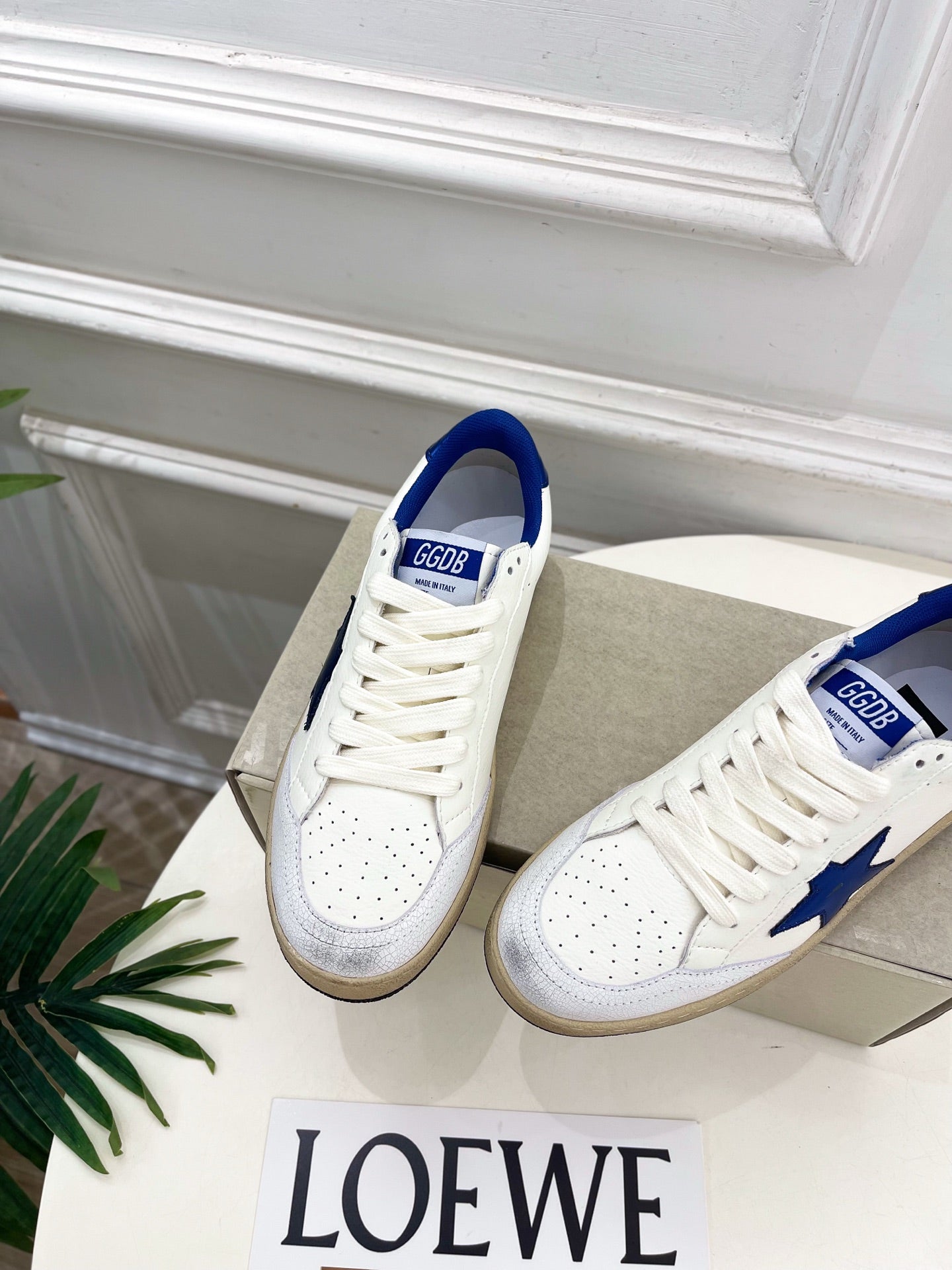 Golden Goose 26s Super-Star Blue Star White Leather 947744