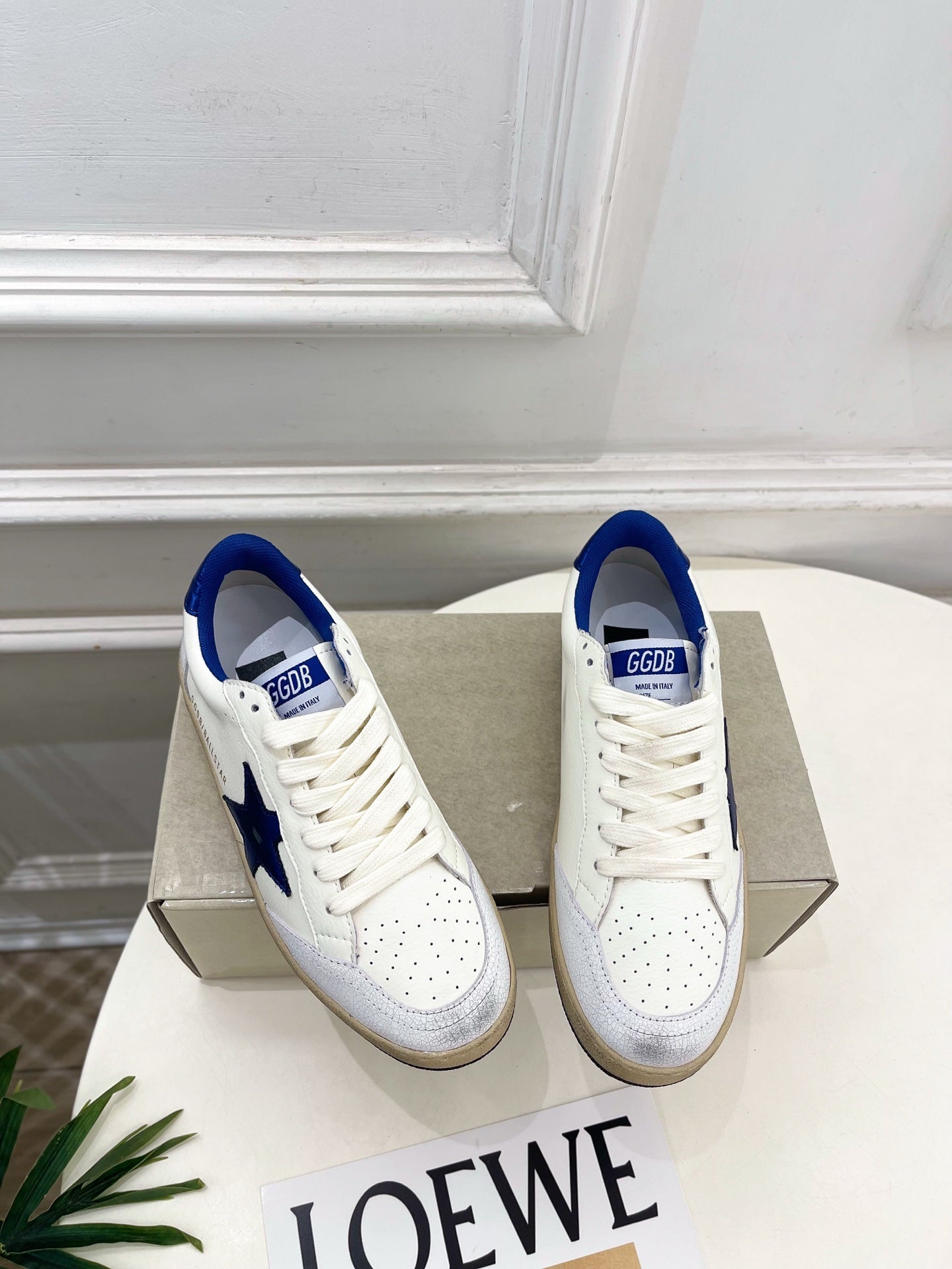 Golden Goose 26s Super-Star Blue Star White Leather 947744