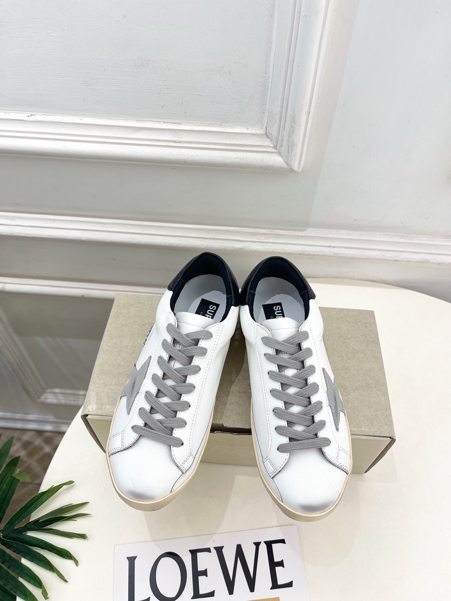 Golden Goose 26s Super-Star Grey Star White Grey Black Leather 947747