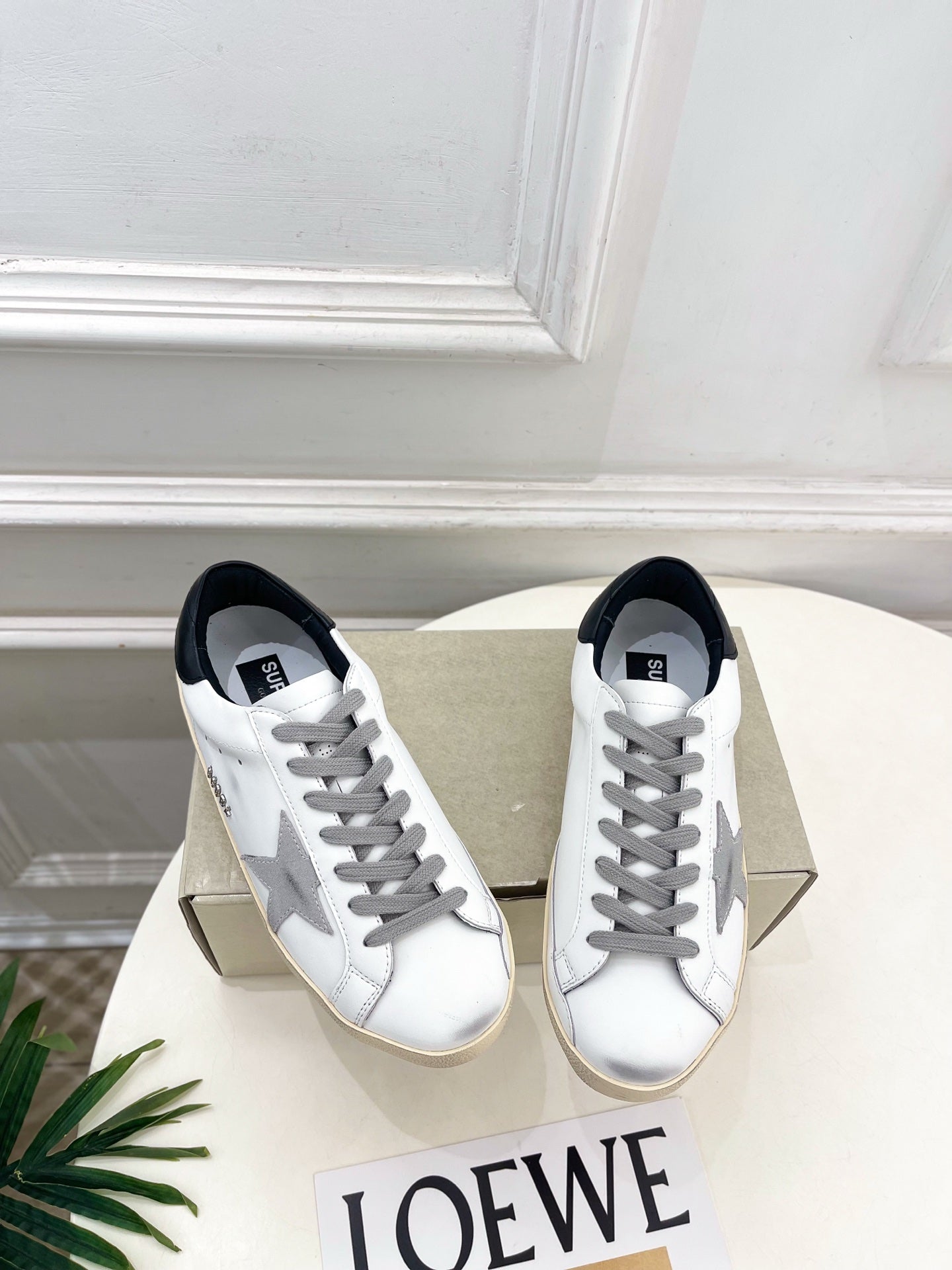 Golden Goose 26s Super-Star Grey Star White Grey Black Leather 947747