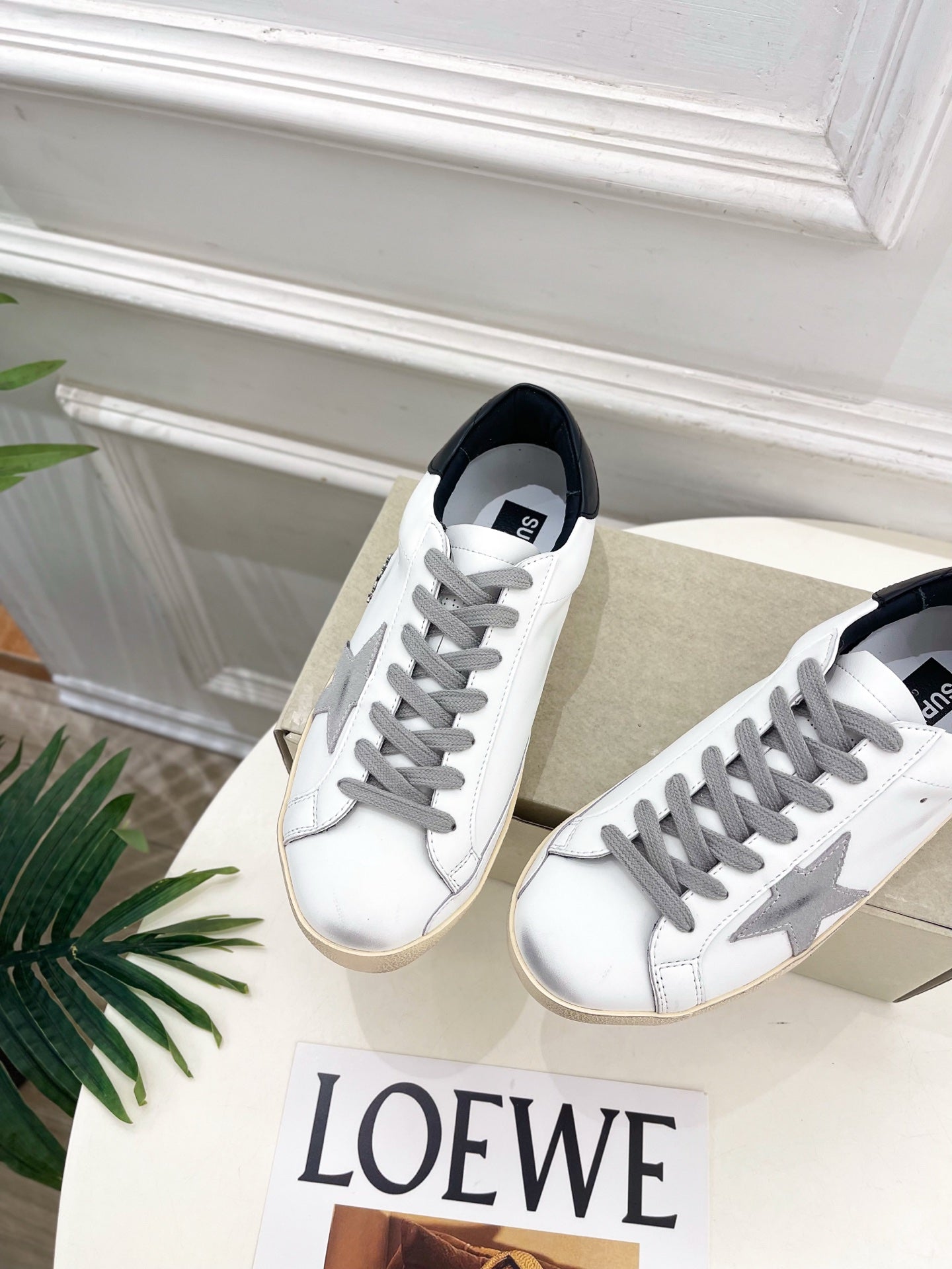 Golden Goose 26s Super-Star Grey Star White Grey Black Leather 947747