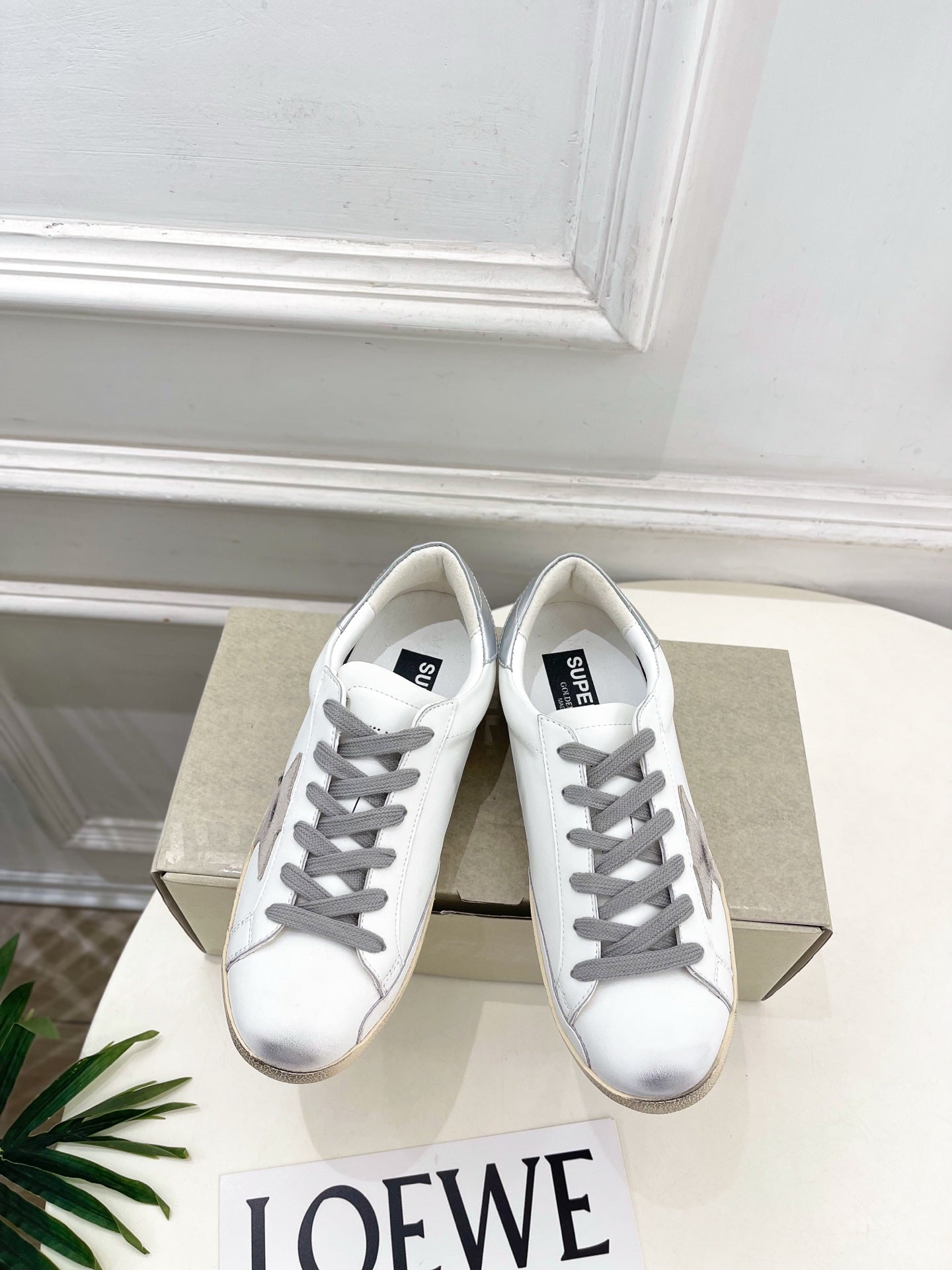Golden Goose 26s Super-Star Grey Star White Grey Leather 947748