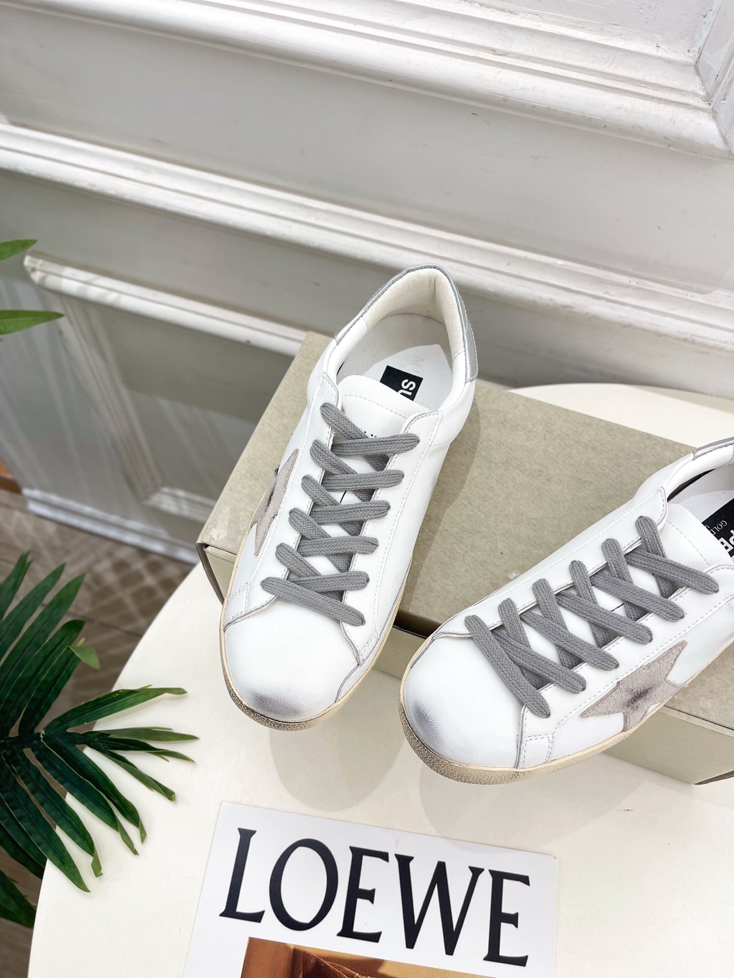 Golden Goose 26s Super-Star Grey Star White Grey Leather 947748