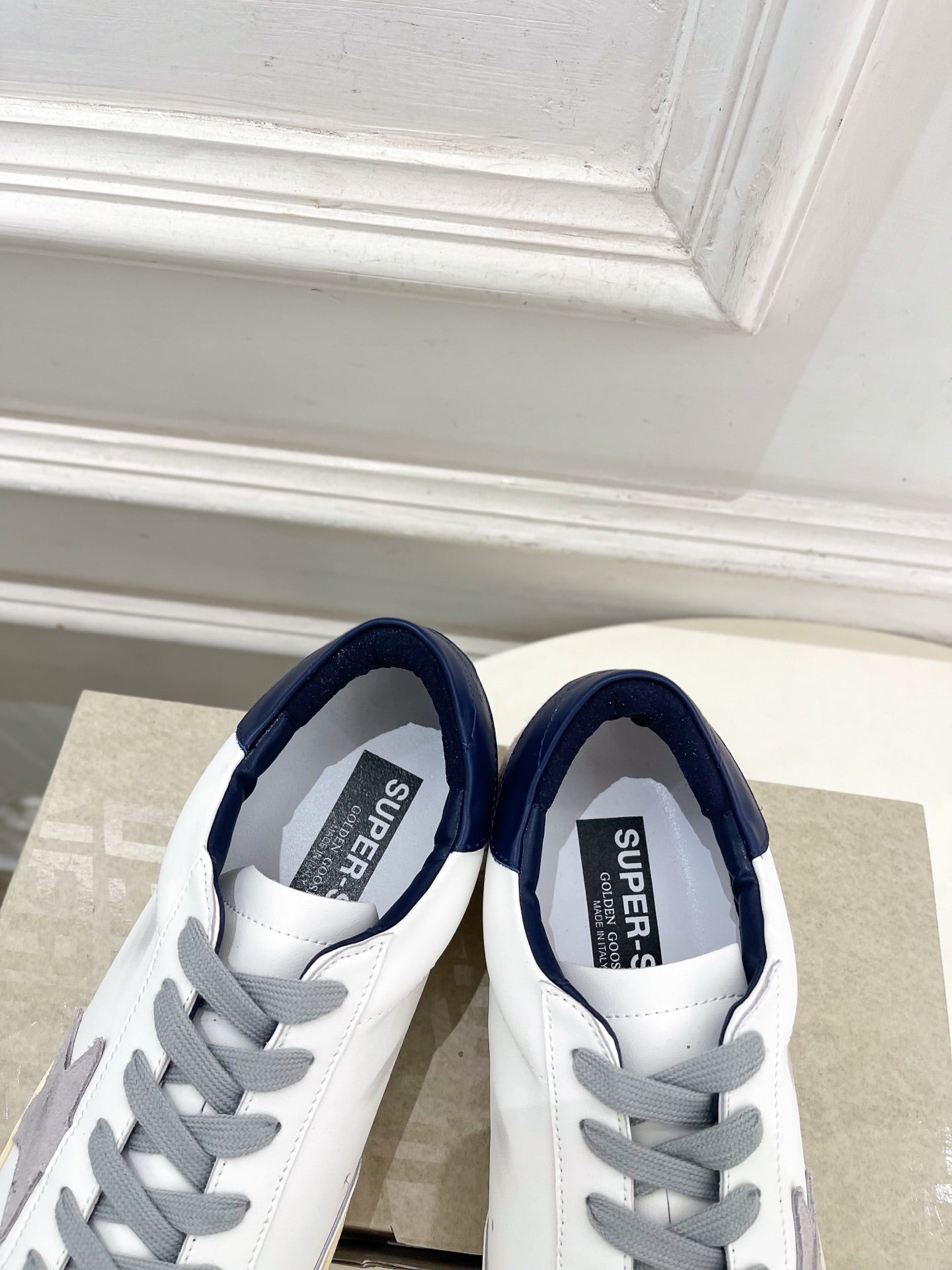 Golden Goose 26s Super-Star Grey Star White Black Leather 947749