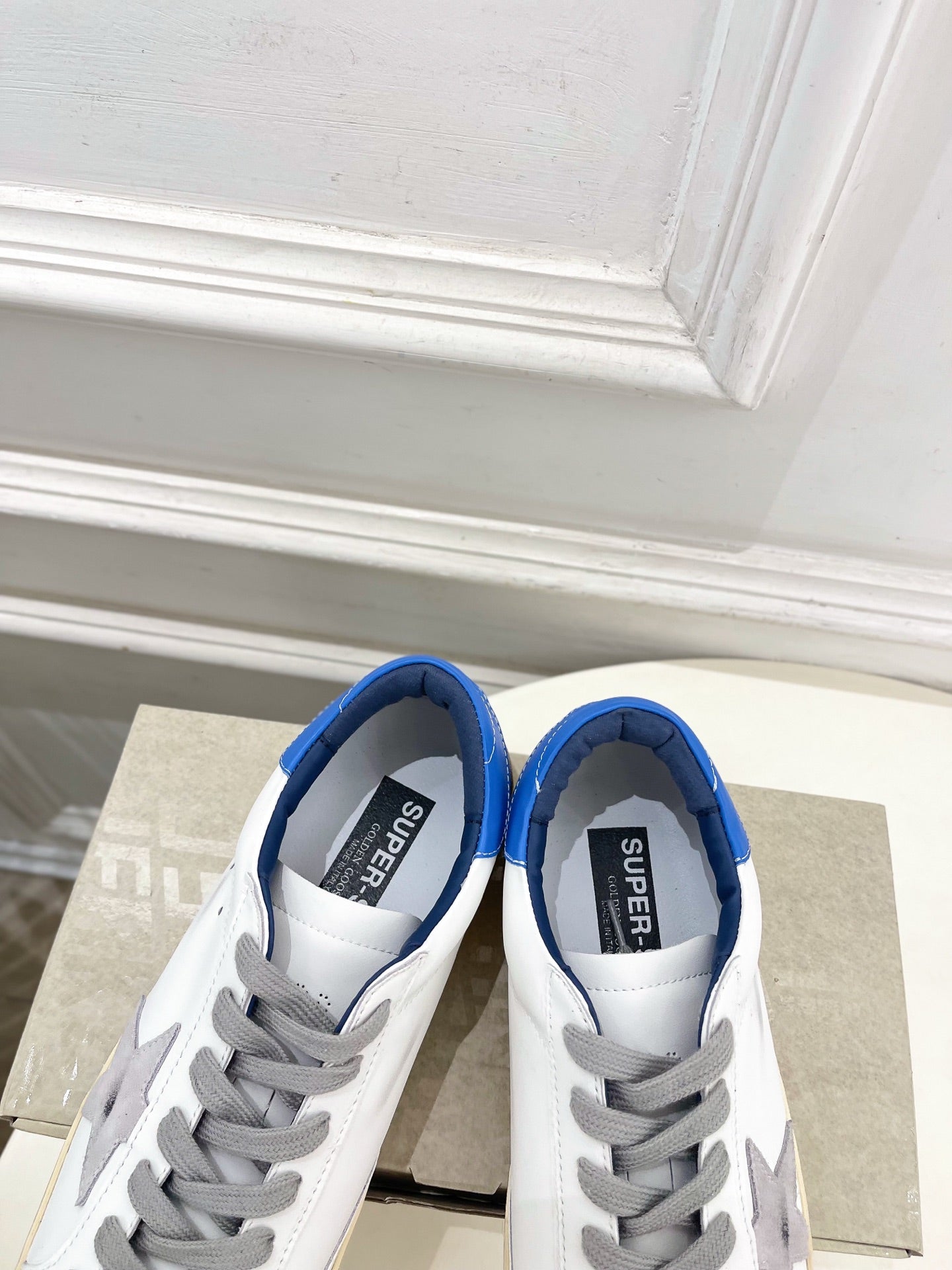 Golden Goose 26s Super-Star Grey Star White Blue Leather 947750