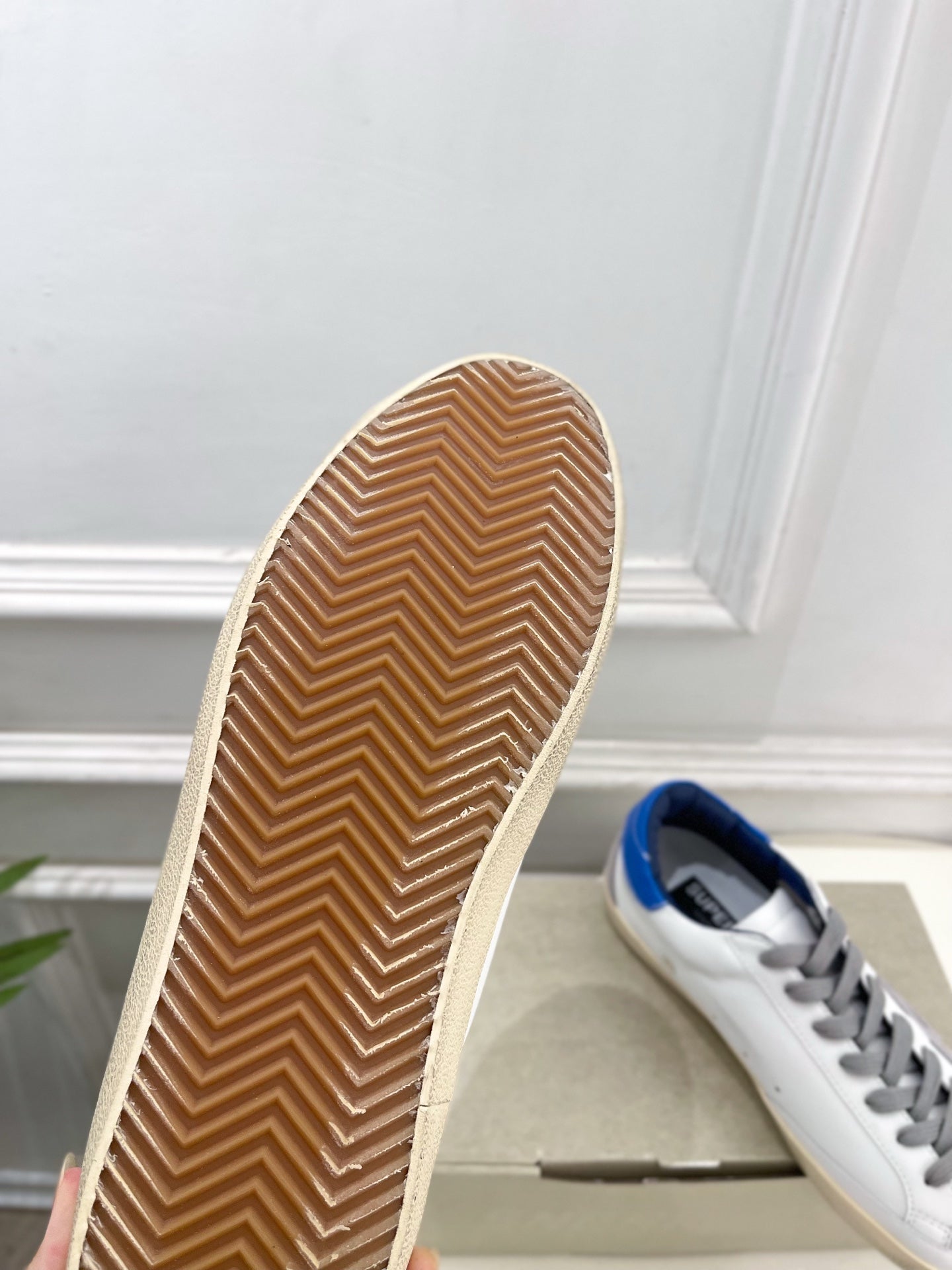 Golden Goose 26s Super-Star Grey Star White Blue Leather 947750