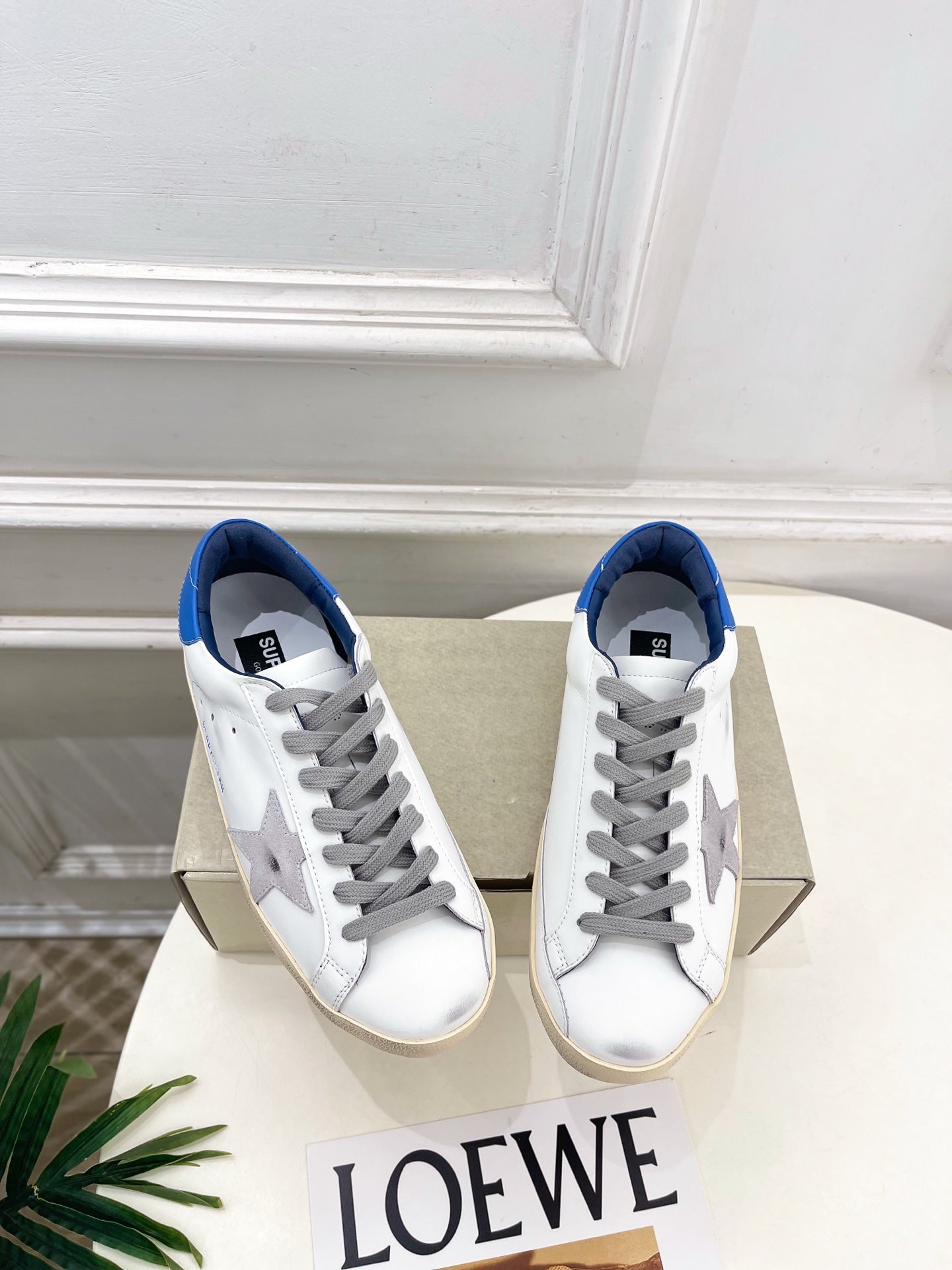 Golden Goose 26s Super-Star Grey Star White Blue Leather 947750