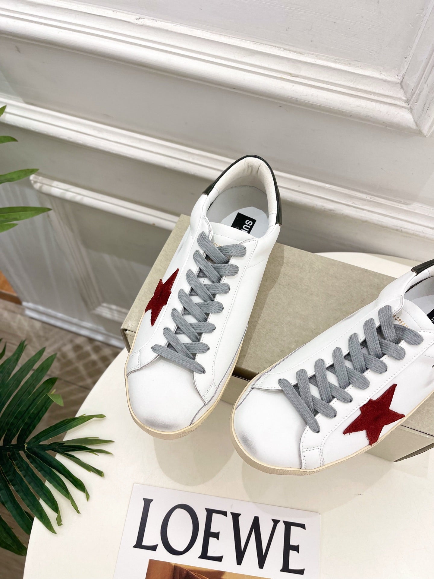 Golden Goose 26s Super-Star Red Star White Leather 947751