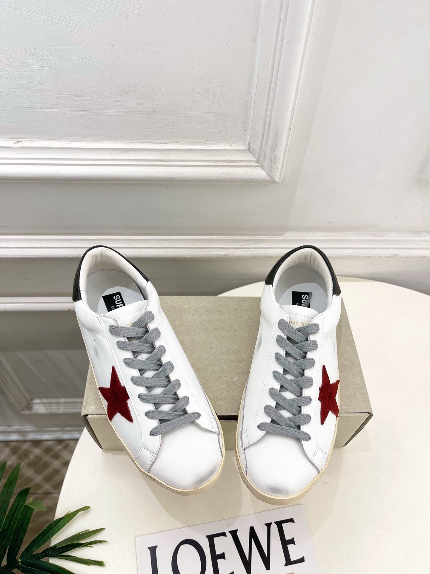 Golden Goose 26s Super-Star Red Star White Leather 947751