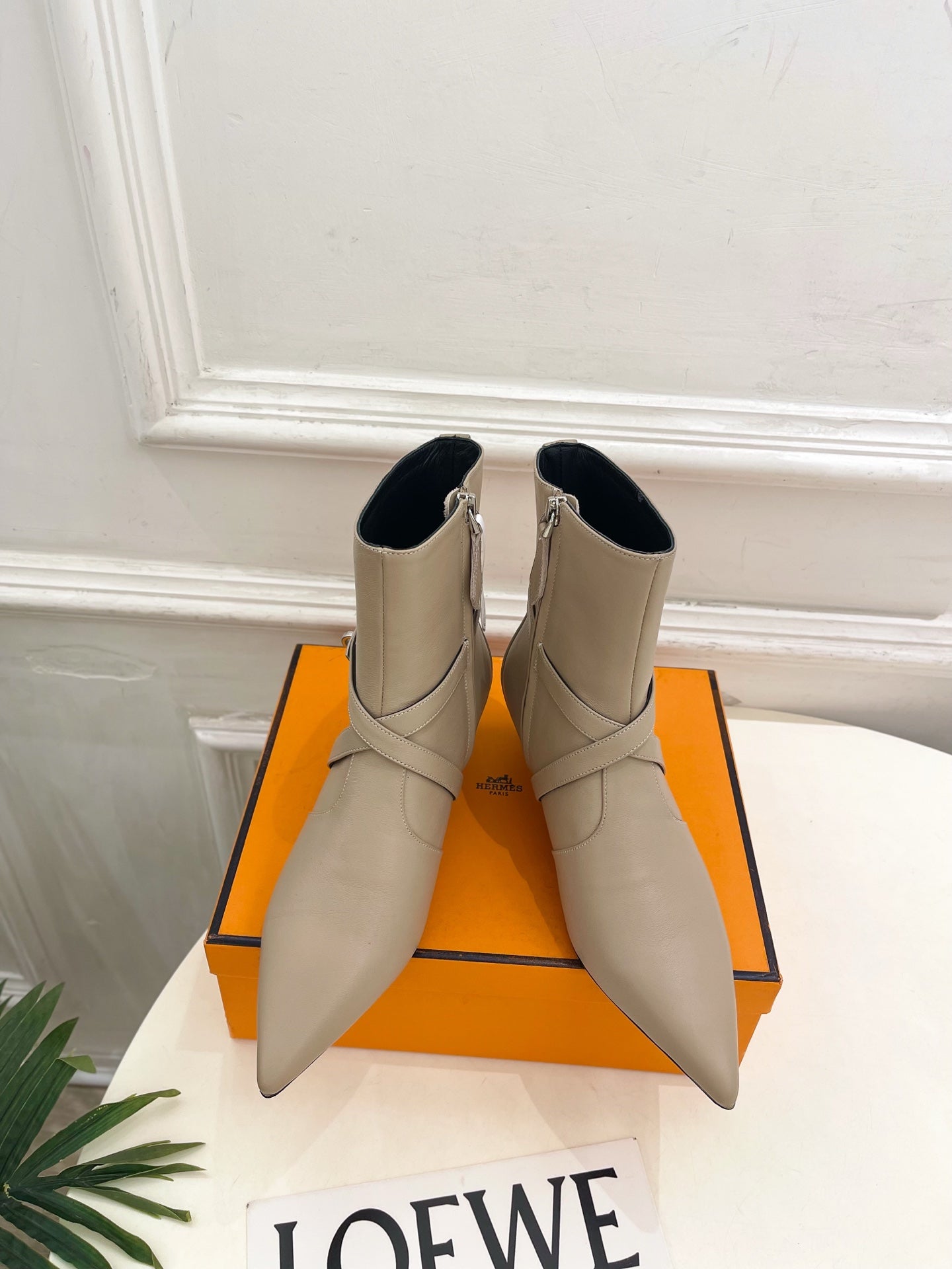 HM 26s Nice 40 Ankle Boot Beige Lambskin 947289