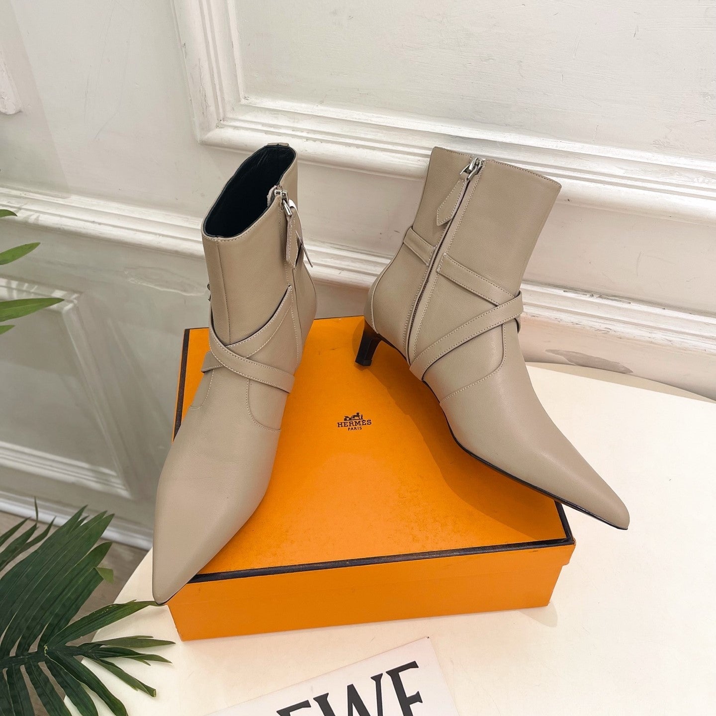 HM 26s Nice 40 Ankle Boot Beige Lambskin 947289
