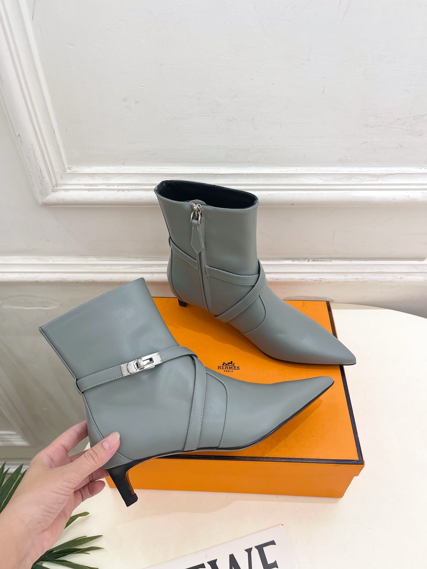 HM 26s Nice 40 Ankle Boot Grey Lambskin 947290