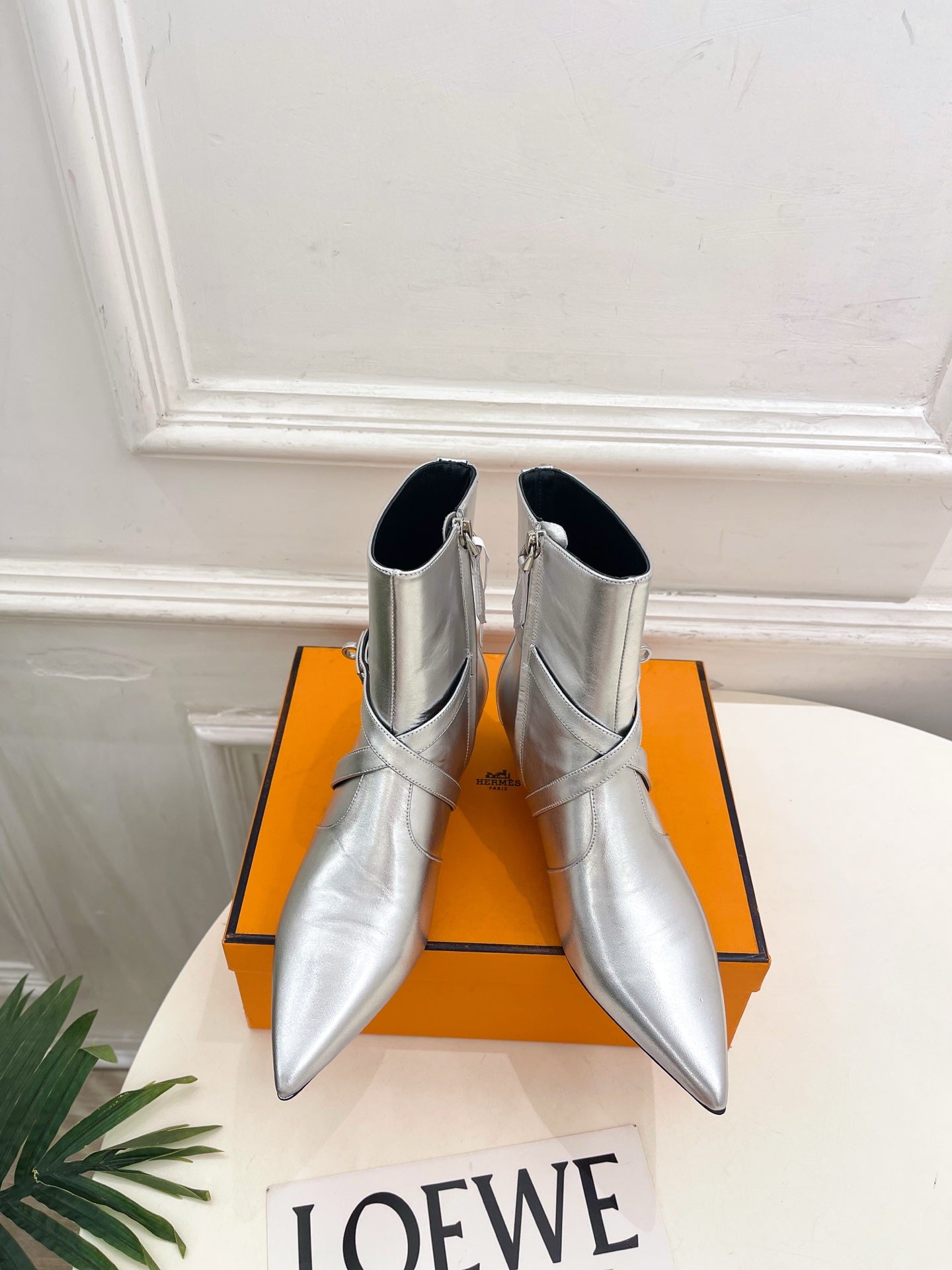 HM 26s Nice 40 Ankle Boot Sliver Lambskin 947287