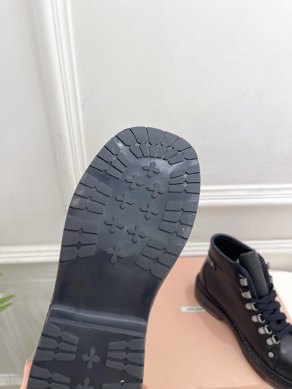 Miu 26s Ankle Boots Black Smooth Leather 112013