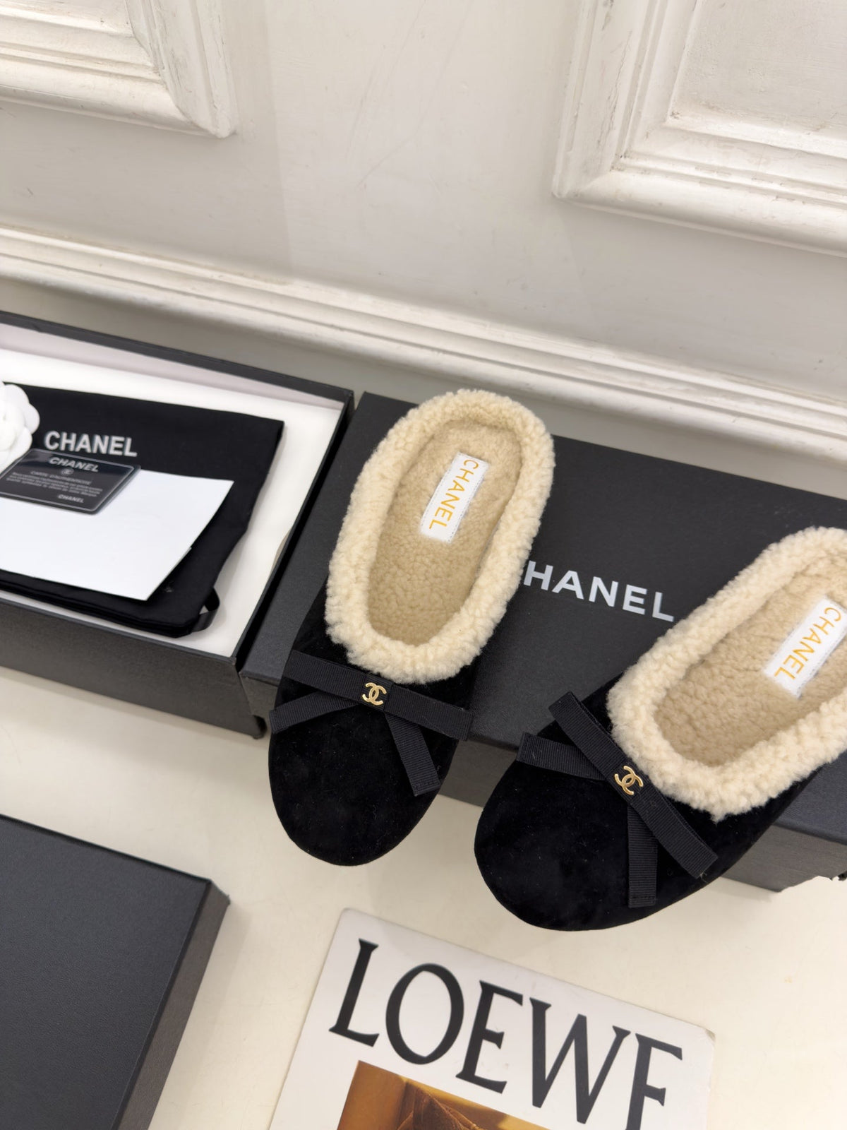 CC 26s Mules Black Shearling 111934