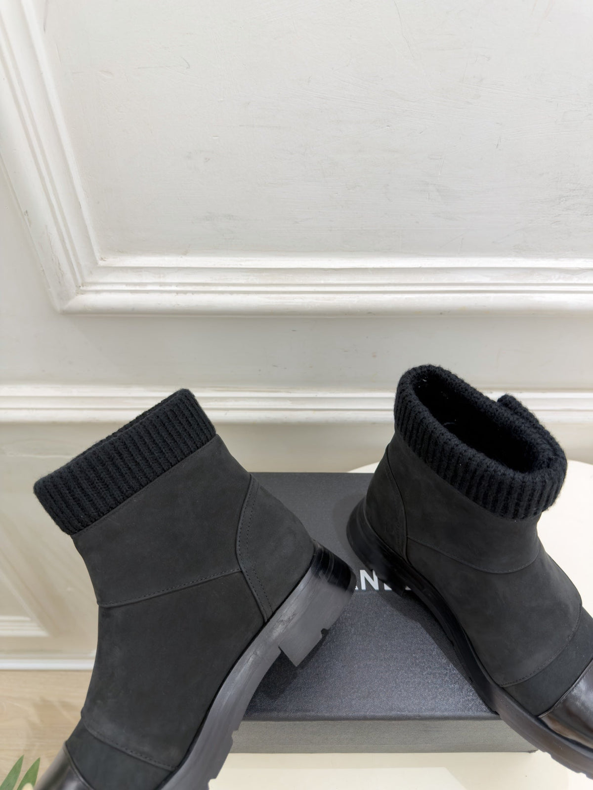 CC 26s Ankle Boots Black Suede/Knit 164808