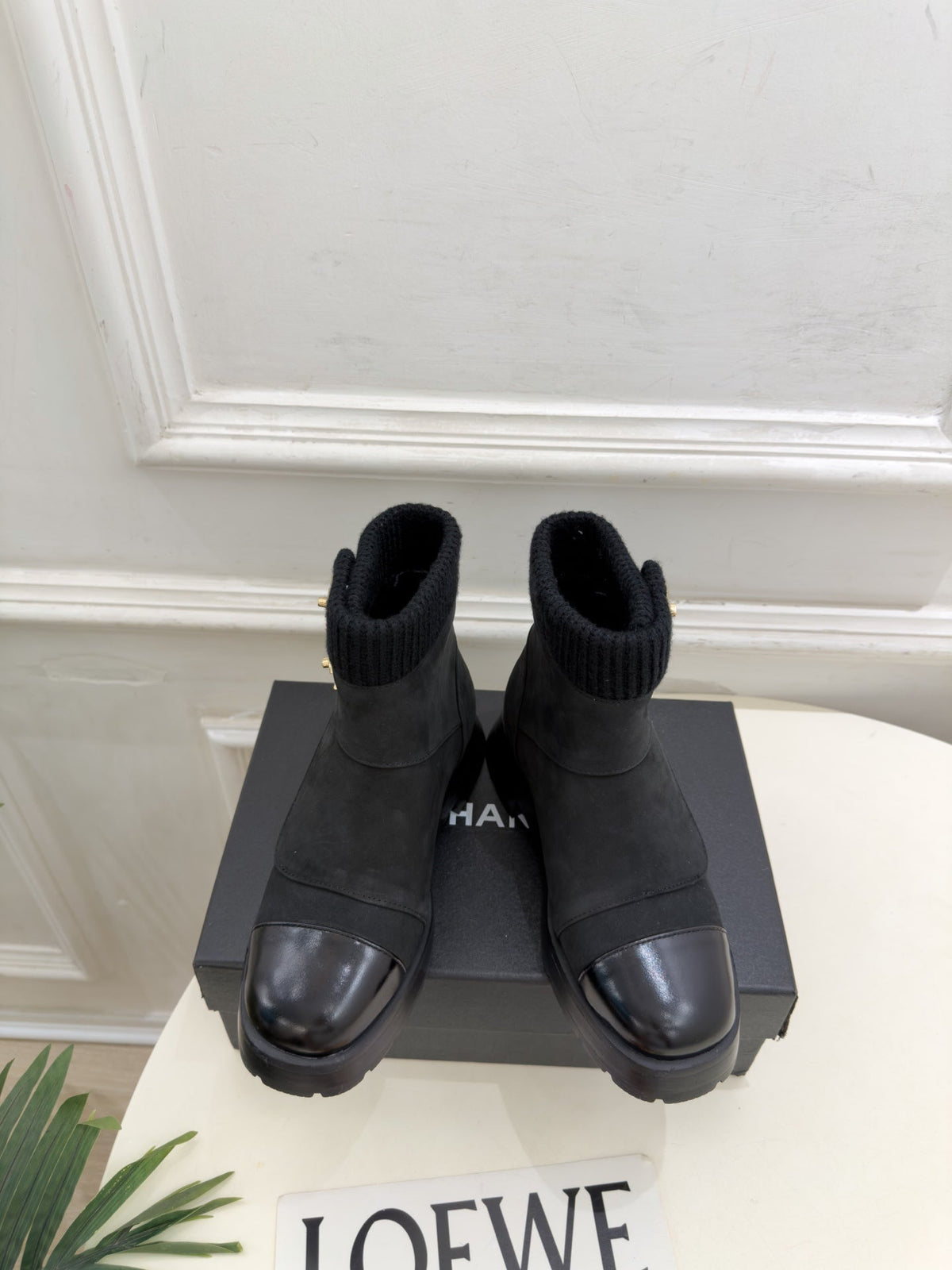 CC 26s Ankle Boots Black Suede/Knit 164808