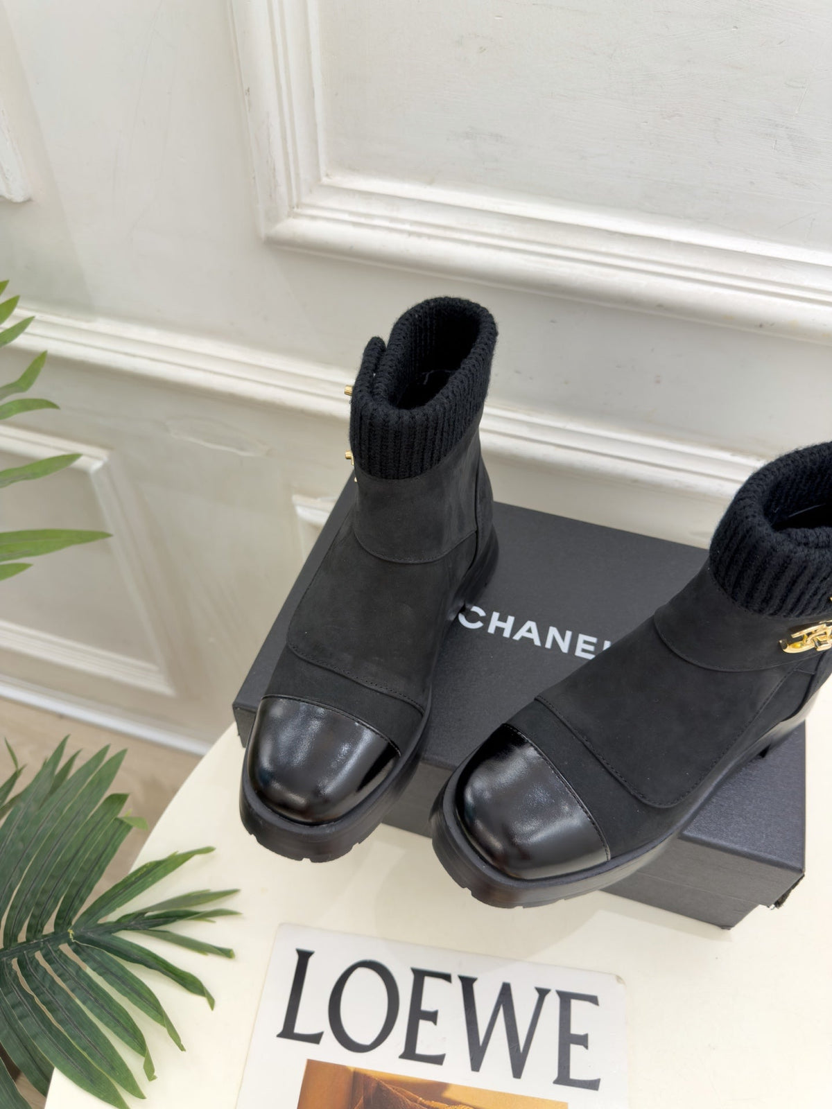CC 26s Ankle Boots Black Suede/Knit 164808