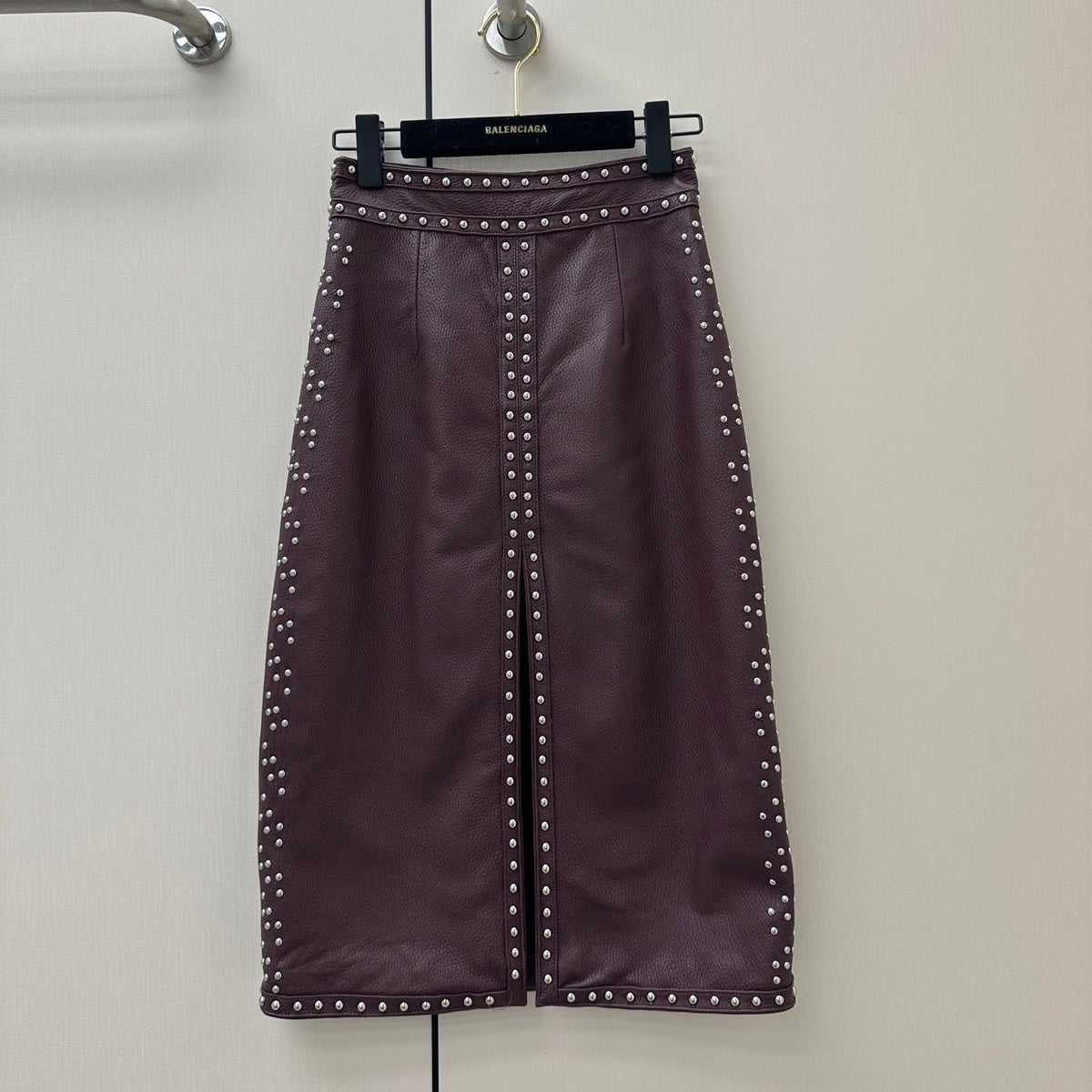 Hermes 26s Leather Skirt 733