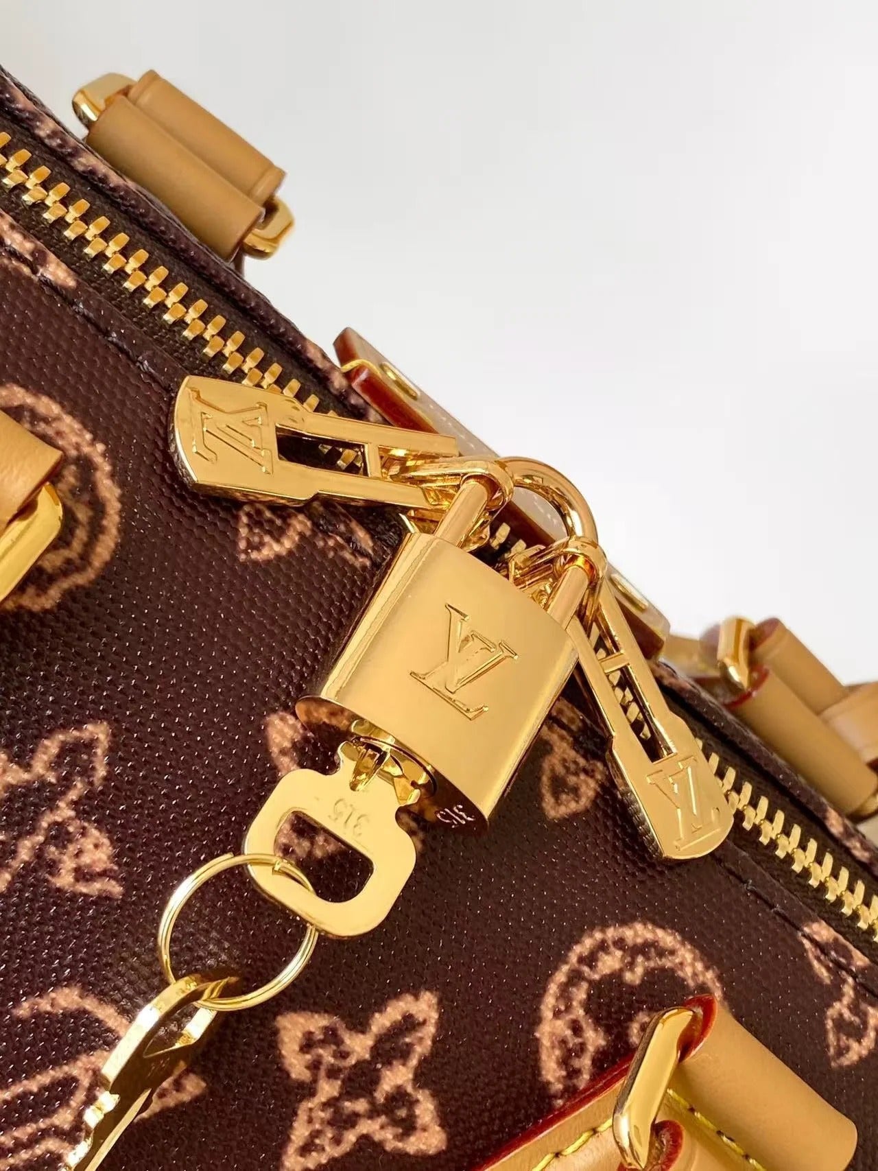 Louis Vuitton 2026 Speedy Trunk 20 Brown Tan Monogram Canvas Mix Cowhide