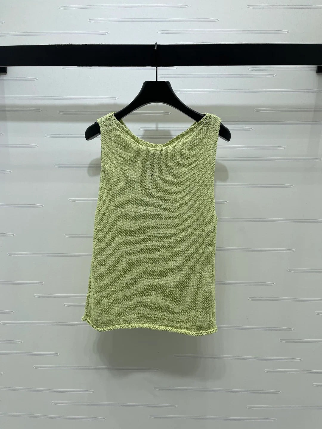 Chanel 2026 Vest Green and White Cotton