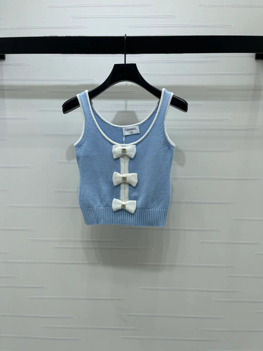 Chanel 2026 Knit Vest With Bow Embellishment Wool