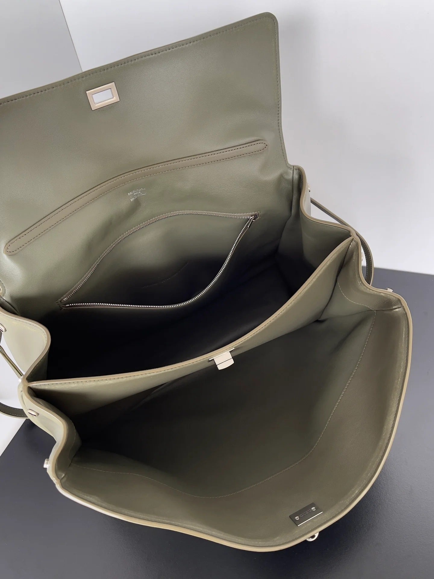 Balenciaga 2026 Rodeo Bag Olive Green Smooth Calfskin Silver Hardware