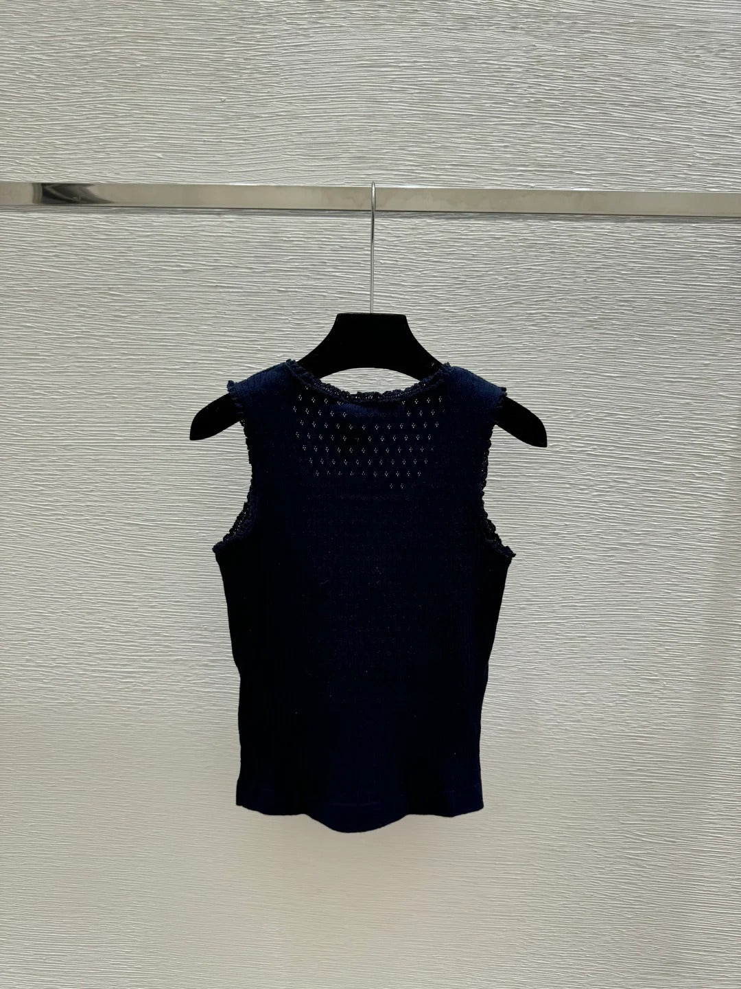 Miumiu 2026 Vest Navy Blue and Brown Wool 132749