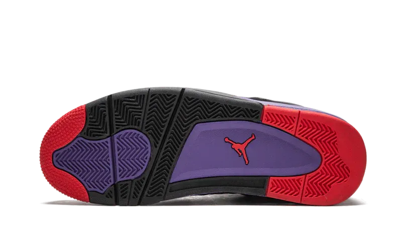 Nike Air Jordan 4 Raptors Black Purple Red Suede