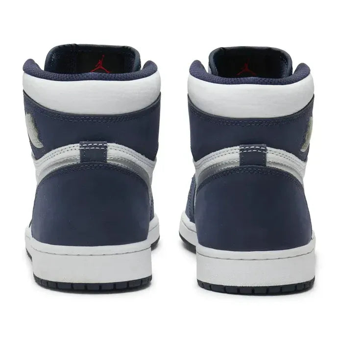 Nike Air Jordan 1 Navy Blue White Gray Cowhide